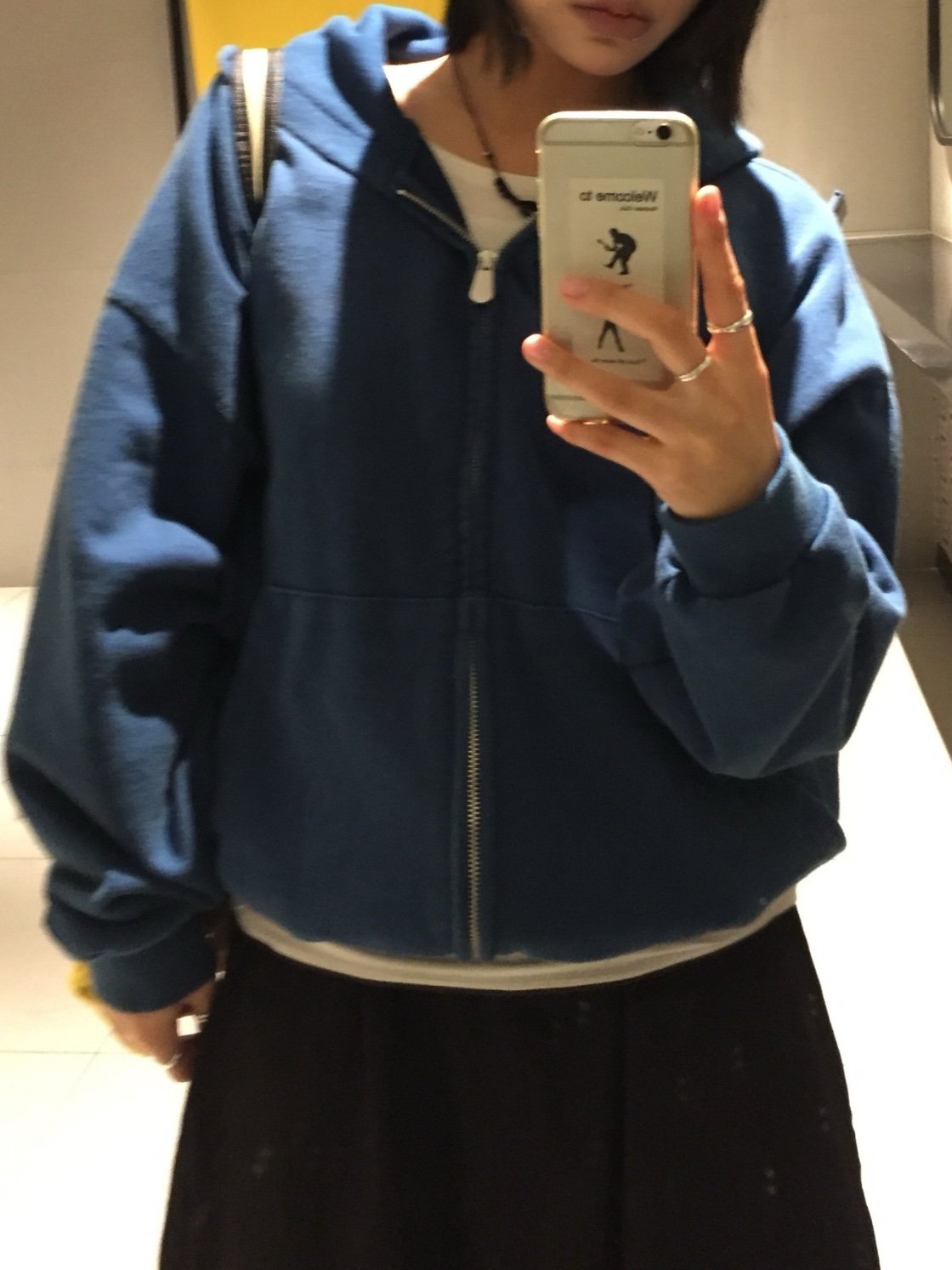 Suade Cropped Washed Hood Zip Up Deep Green, Heisan Ultra-light Compact Pocketbag V2 - Lemon (M) 착용 스타일 - 2