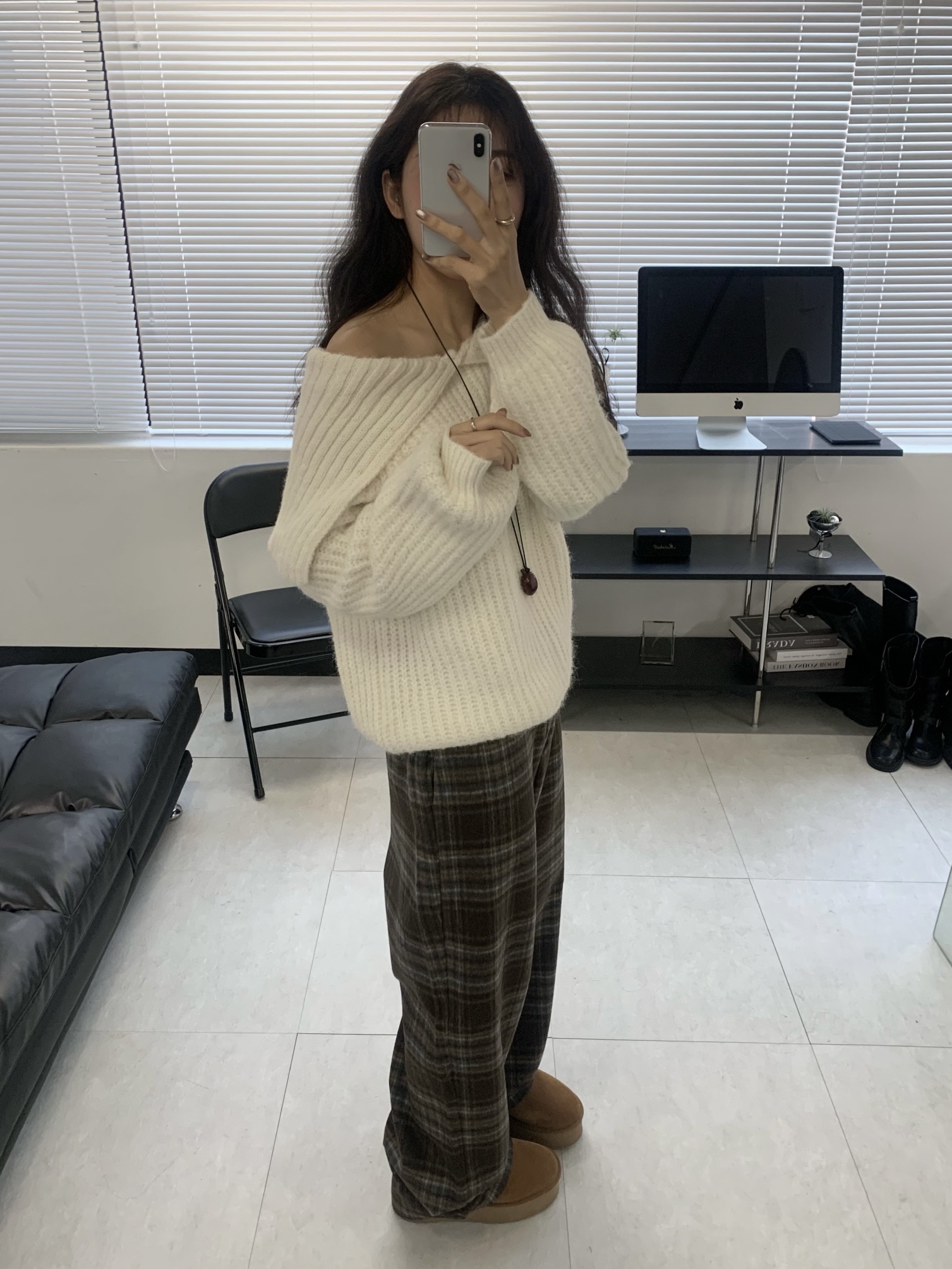 (W) UGG Classic Mini Platform Boots Chestnut 착용 스타일