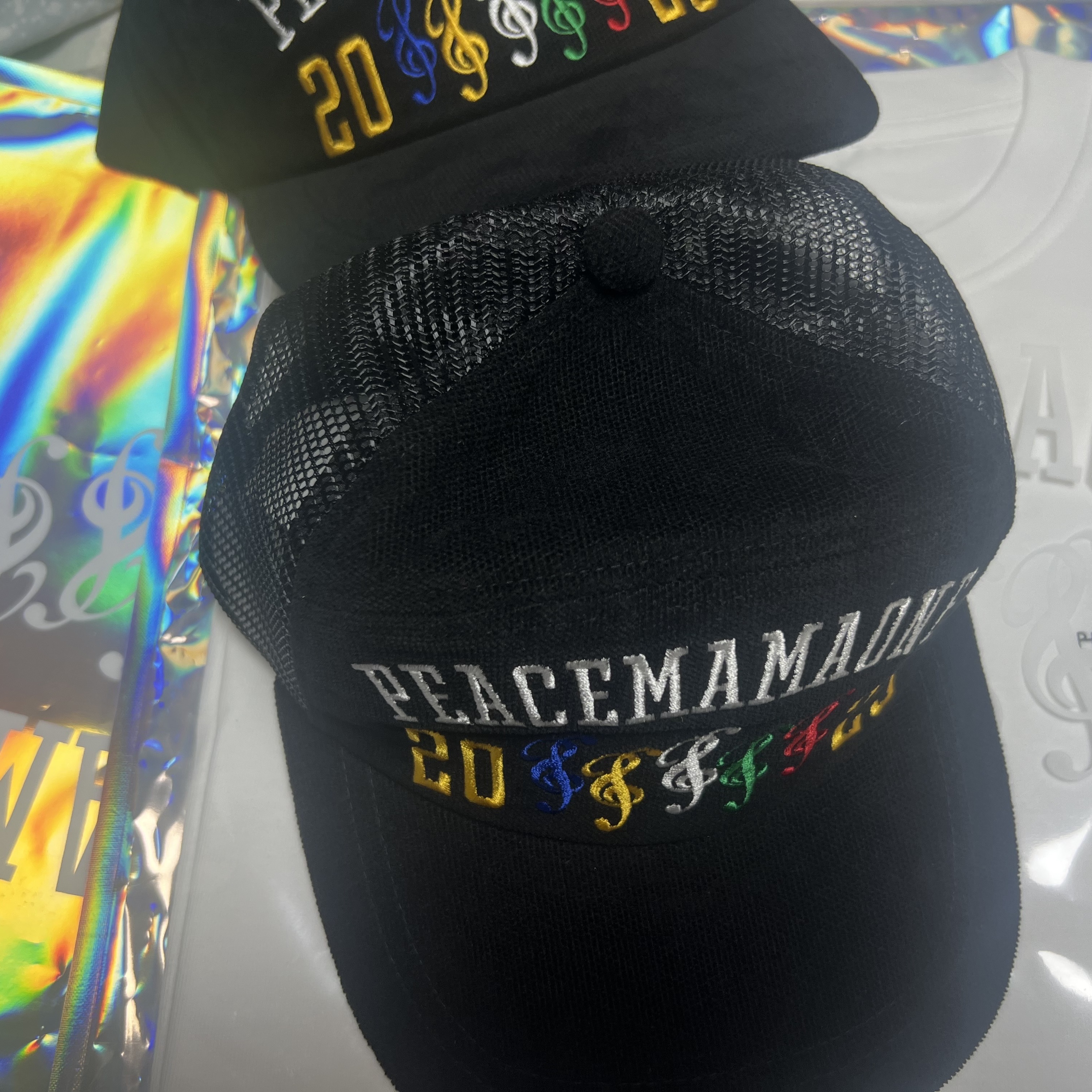 Peaceminusone x 2025 MAMA Awards Peacemamaone Cap Cotton, Peaceminusone x 2025 MAMA Awards Peacemamaone Cap Mesh 착용 스타일 - 4