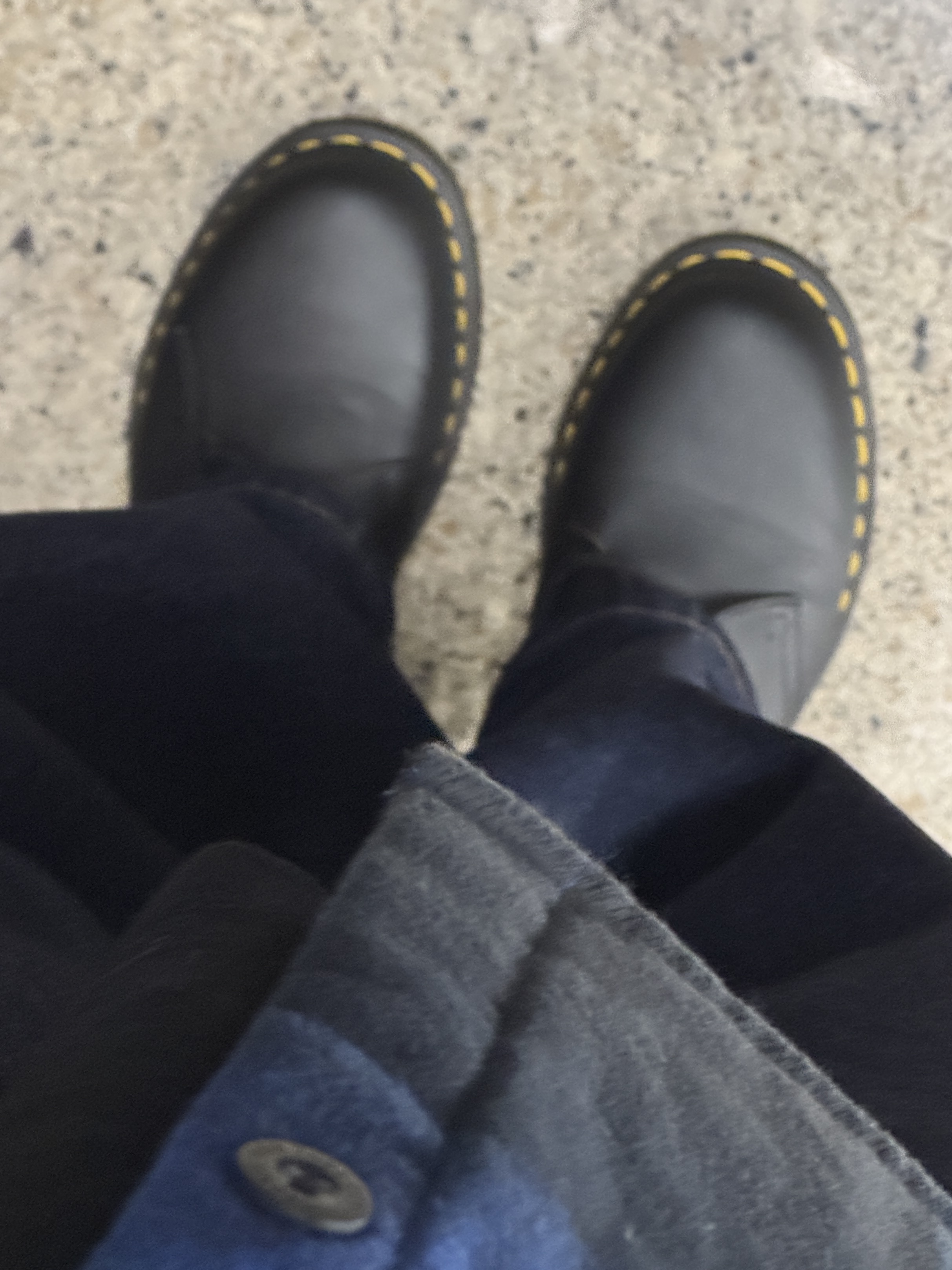 Dr. Martens 1461 Nappa Black, Supreme Quilted Lined Hooded Flannel Shirt Blue Plaid - 25SS 착용 스타일 - 2