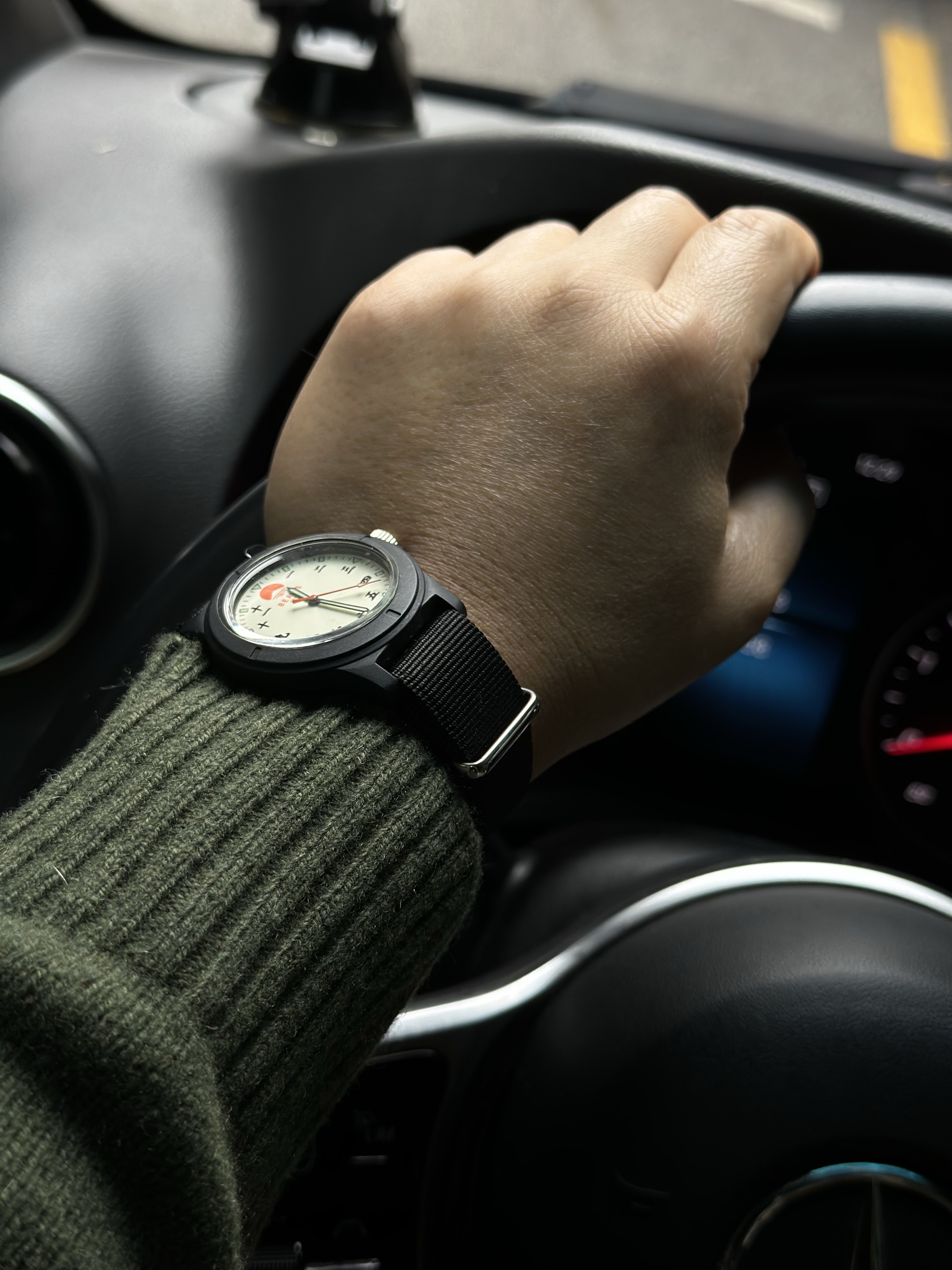 Beams Original Chinese Numerals Watch Black 착용 스타일