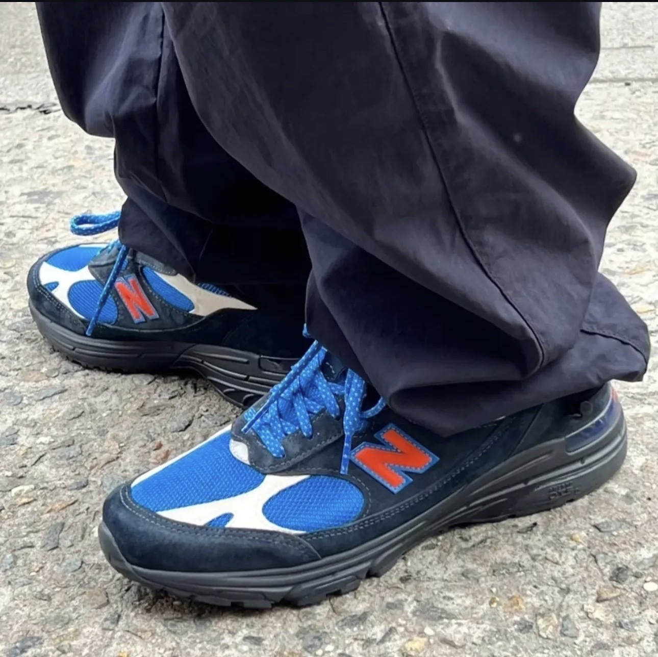 New Balance x Kith x Madison Square Garden 993 Made in USA Navy Princess Blue 착용 스타일