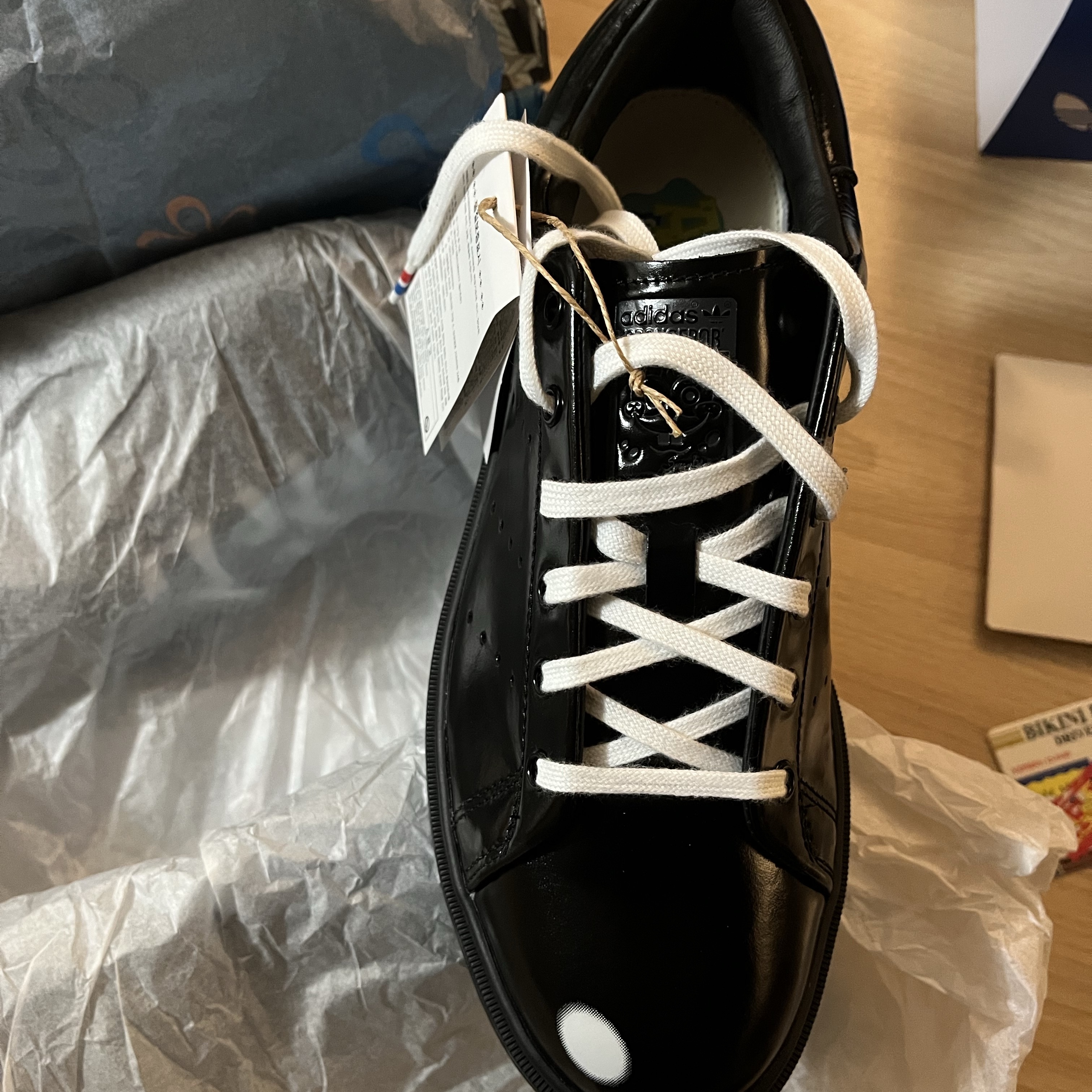 Adidas x Spongebob Stan Smith Freizeit Core Black 착용 스타일 - 5