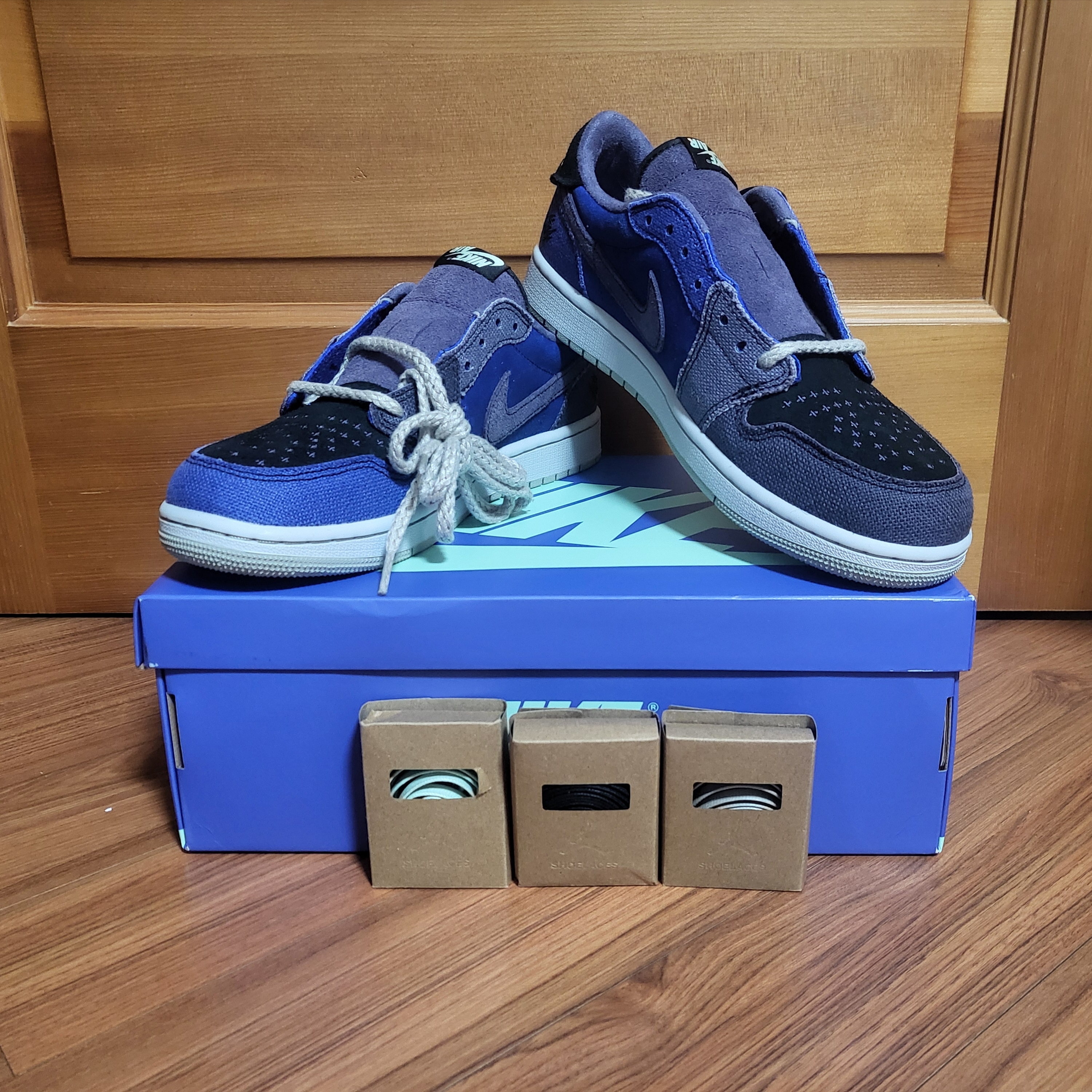 Jordan 1 x Zion Williamson Retro Low OG Regency Purple and Dark Raisin 착용 스타일
