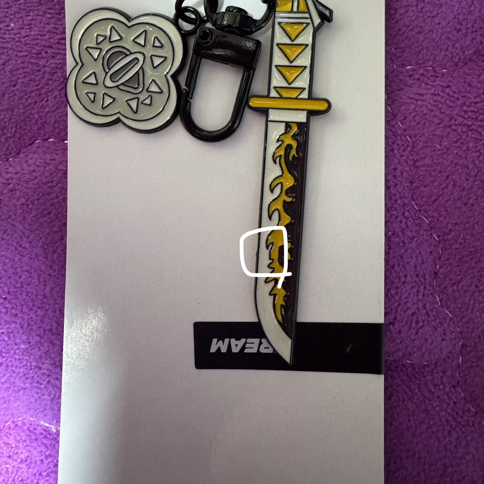 Demon Slayer Kimetsu No Yaiba Nichirin Sword Keyring Agatsuma Zenitsu 착용 스타일