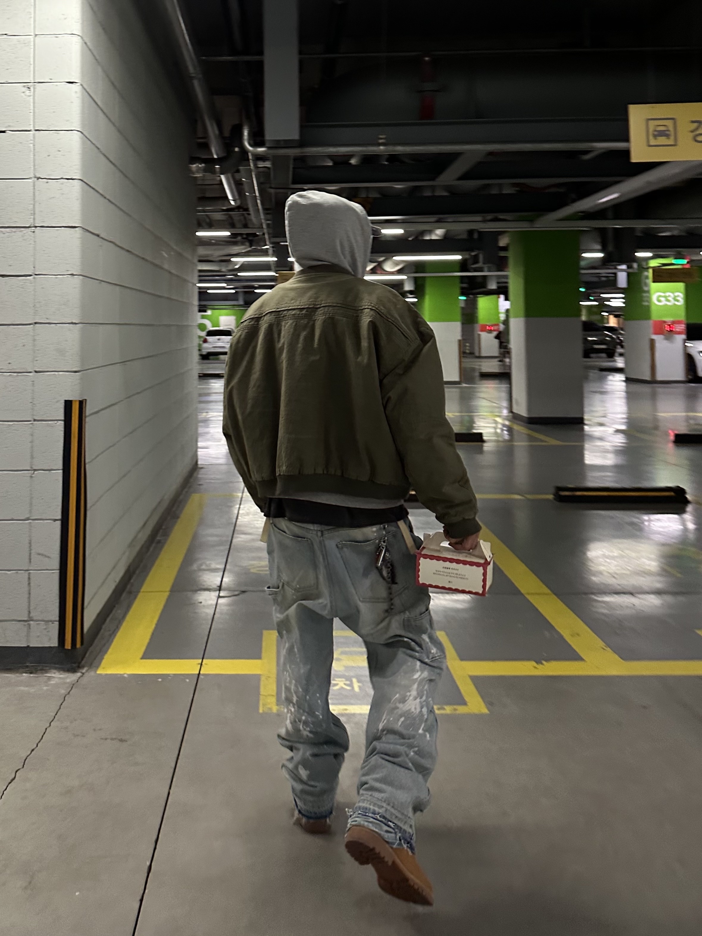 Wapworks Work Double Knee Carpenter Pants Oldmillblue, Nonnod Sulfur Dye Serge Bomber Jacket Vintage Khaki 착용 스타일 - 3