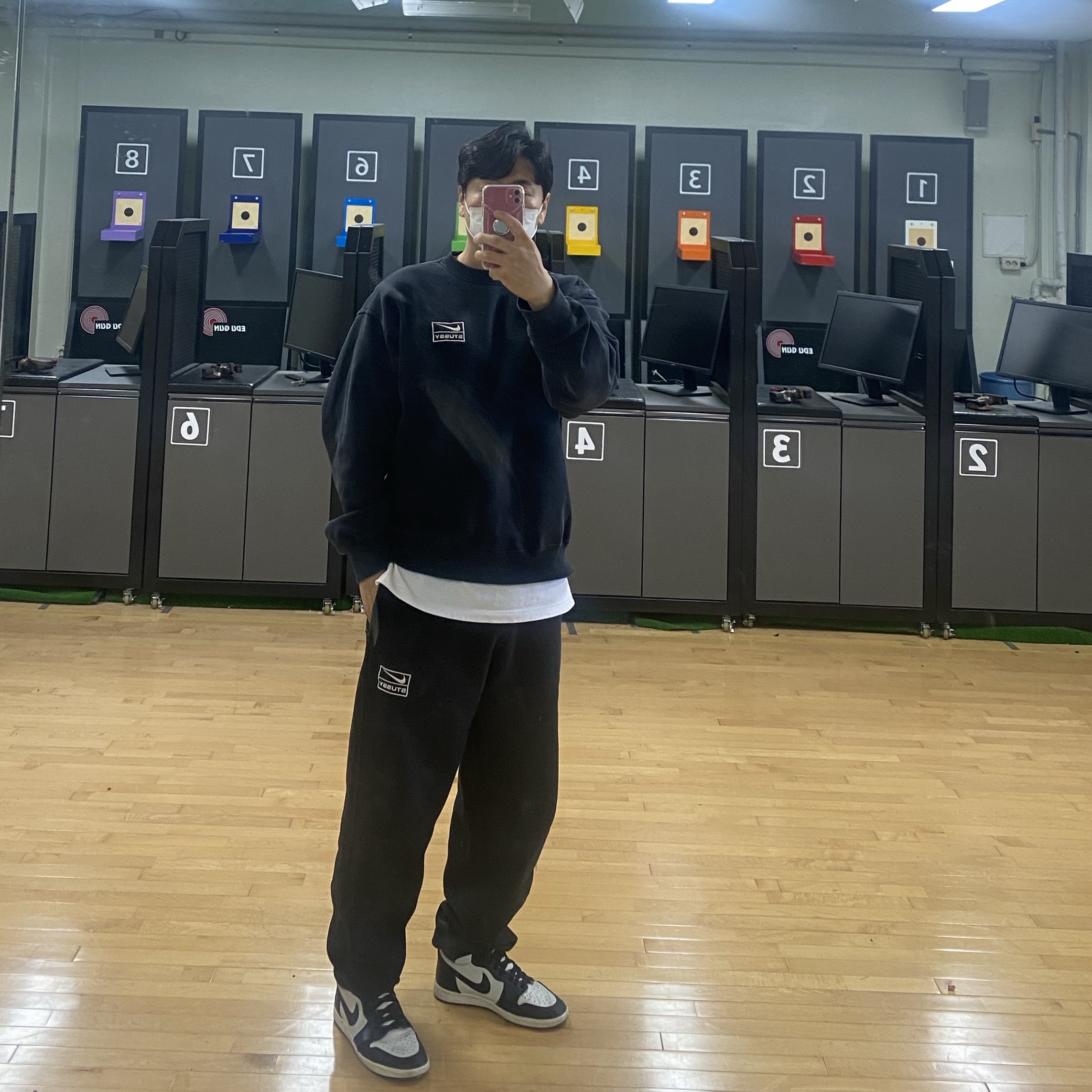 Nike x Stussy NRG Washed Fleece Crewneck Black (DO5310-010) 착용 스타일