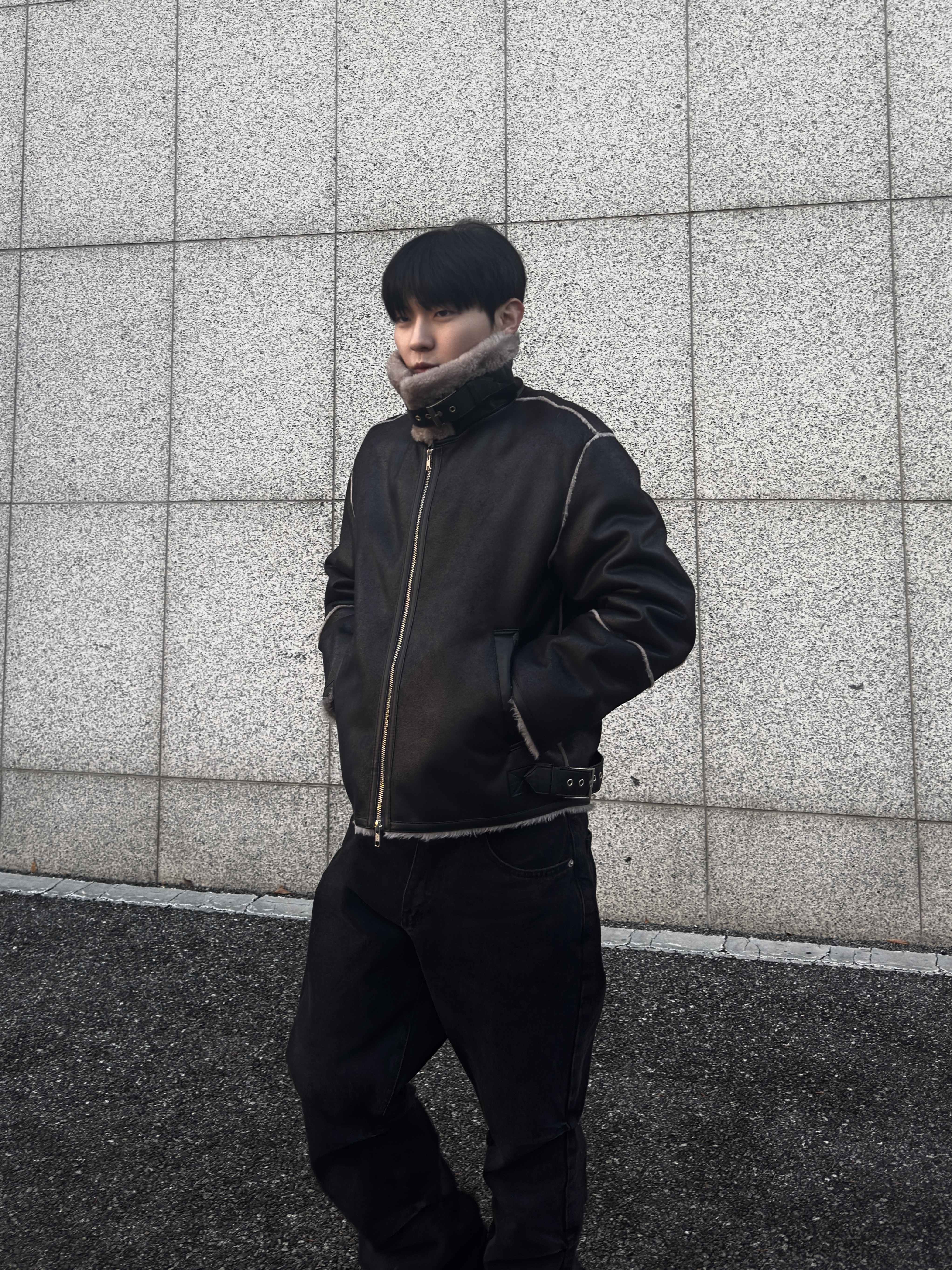LOSTGARDEN Route Tan, Hatchingroom Double Sleeve T-Shirt Rose Grey 착용 스타일 - 1