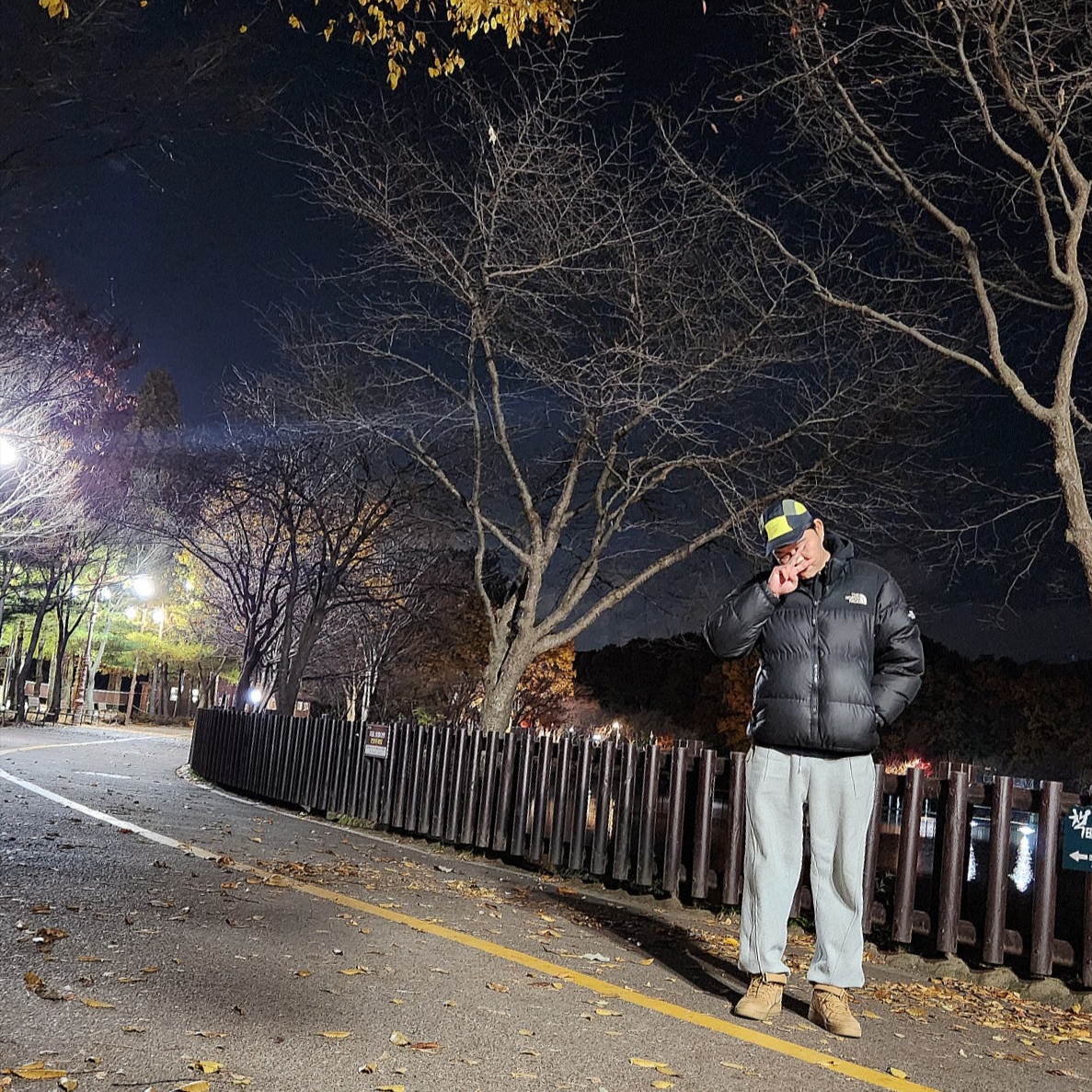 Nike Air Force 1 Mid Flax and Outdoor Green, The North Face White Label Novelty Nuptse RDS Down Jacket Black 착용 스타일 - 2