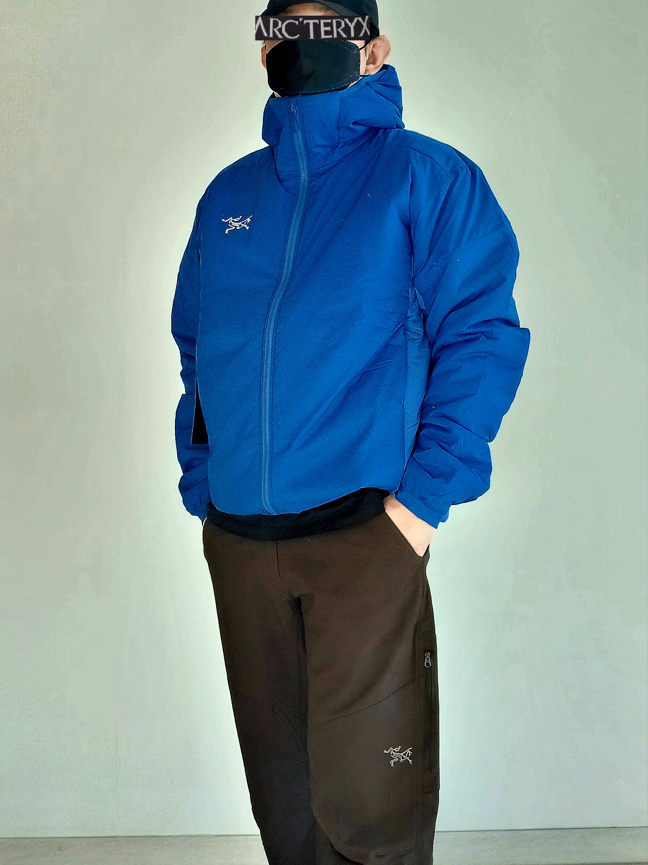 Arc'teryx Atom SV Hoody Vitality, Arc'teryx Small Bird Cap Black 착용 스타일 - 8