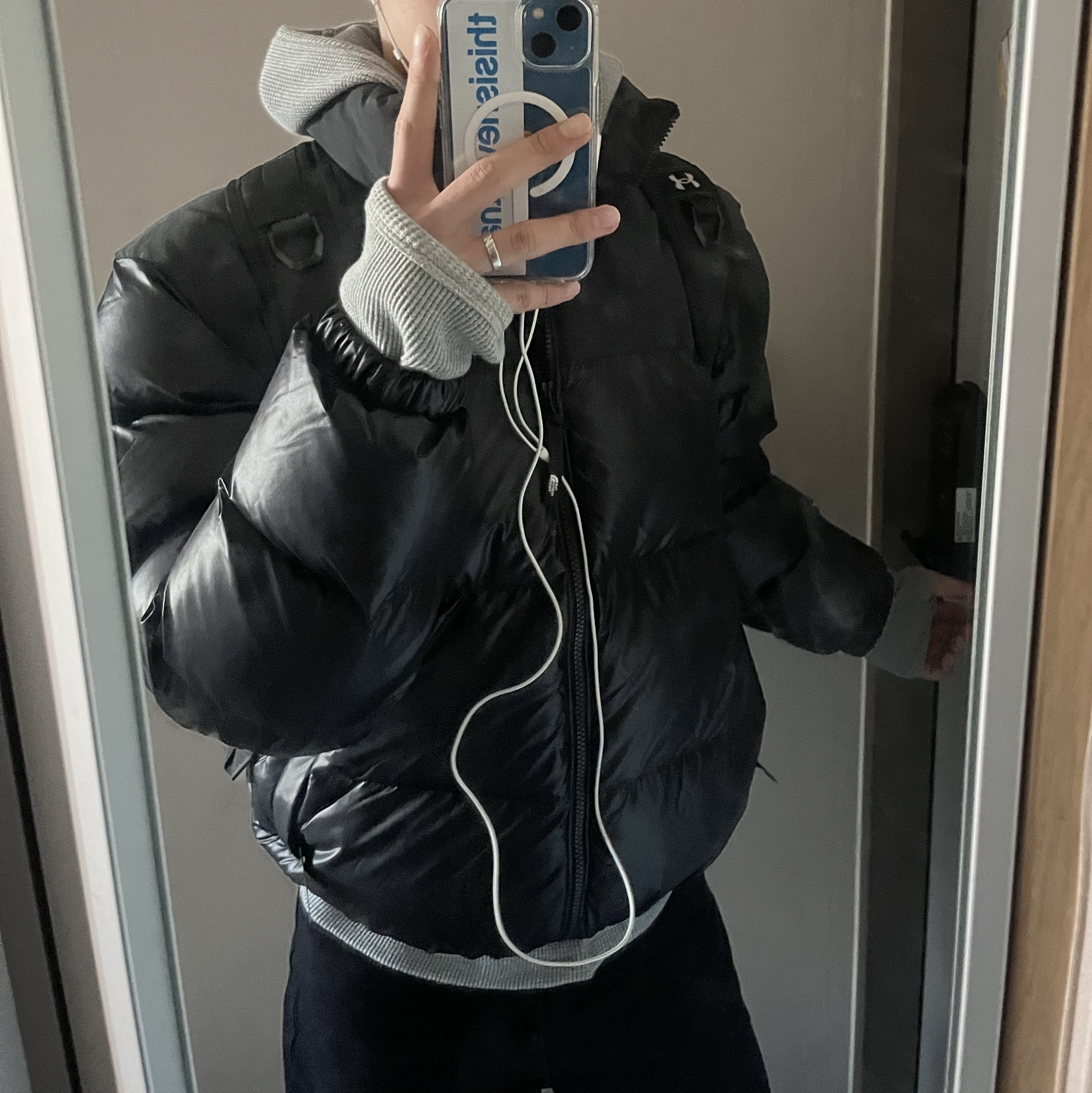 The North Face On Ball Jacket Black, Millo Archive Object Stitch Long Sleeve Hoodie Melange Gray 착용 스타일