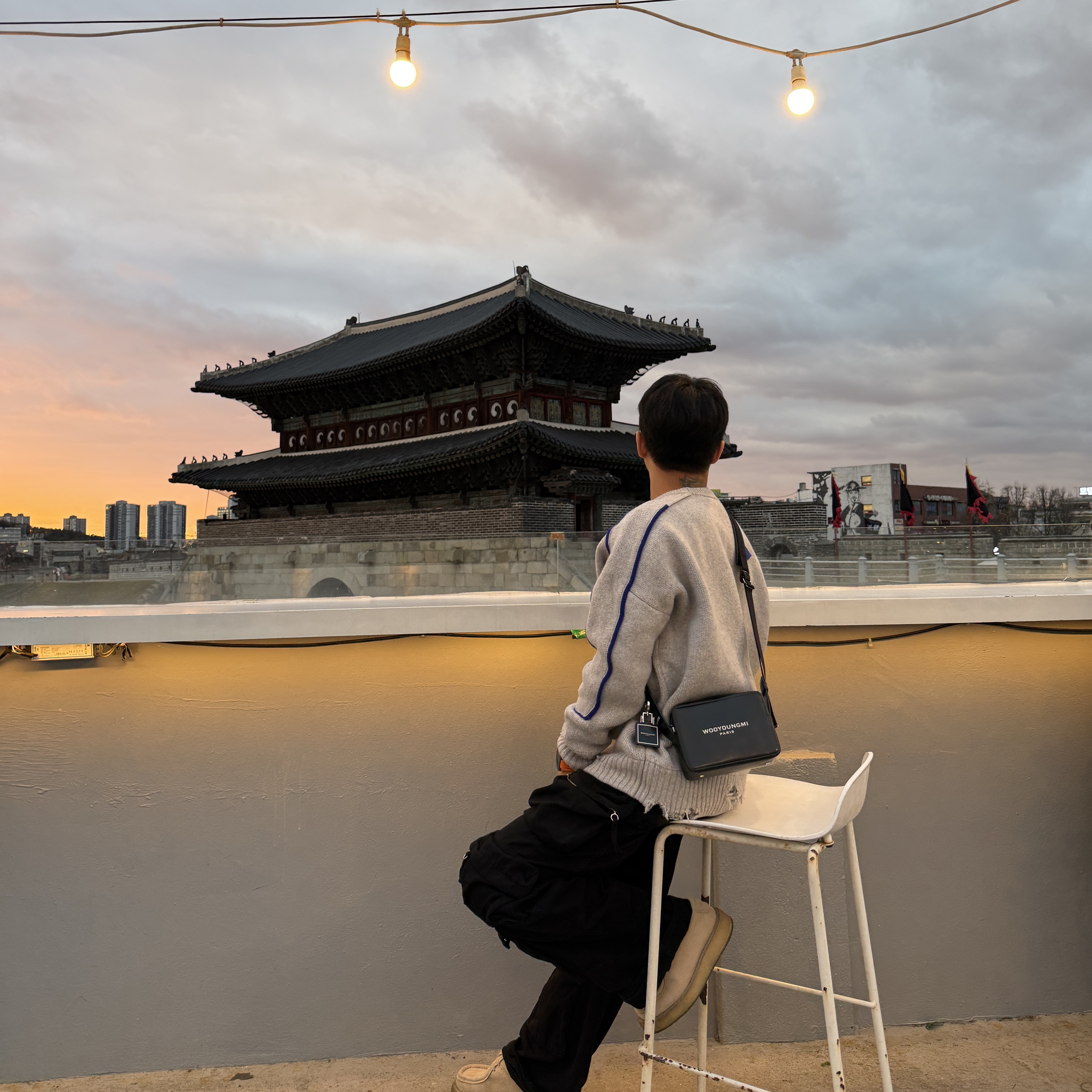 Zara x Ader Error Oversize Sweater Grey, Zara Utility Pocket Pants Black ์ฐฉ์ฉ ์คํ์ผ - 2