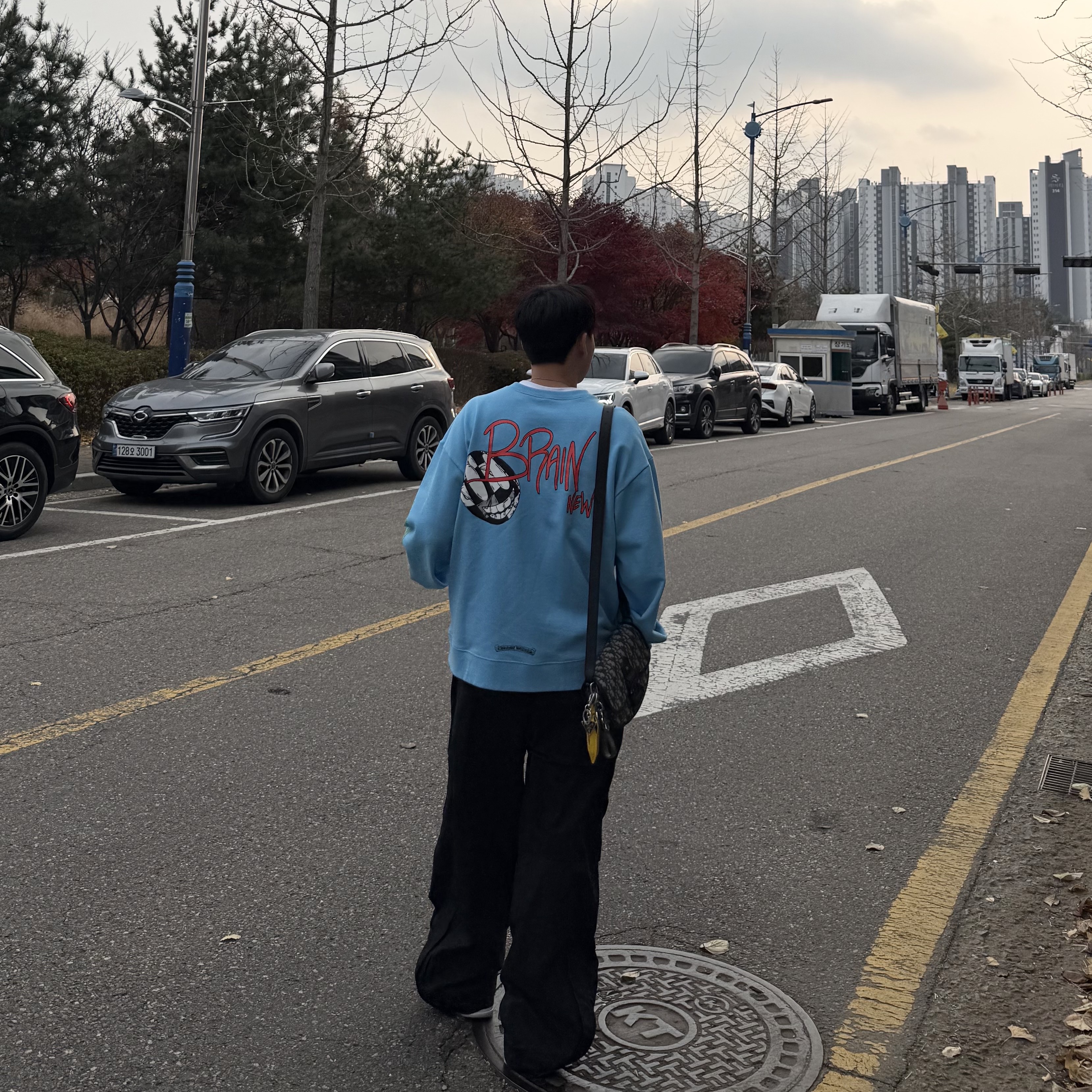 Chrome Hearts Matty Boy Brain New Sweatshirt Blue, Dior Gallop Bag Strap Beige Black Dior Oblique Jacquard 착용 스타일 - 1