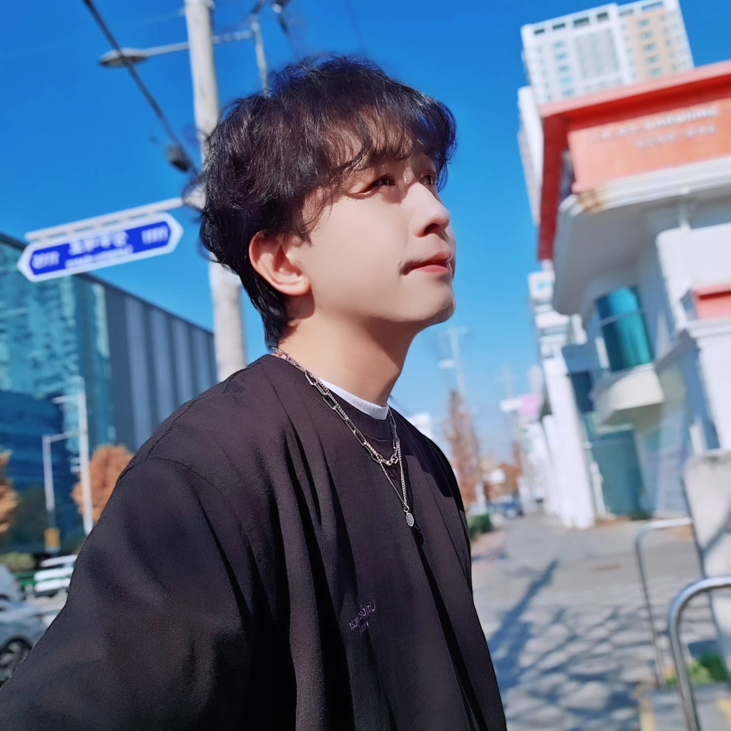 Undermycar Mu.05 Anti Fxxking Logo Play Oversized T-Shirts Black 착용 스타일 - 4