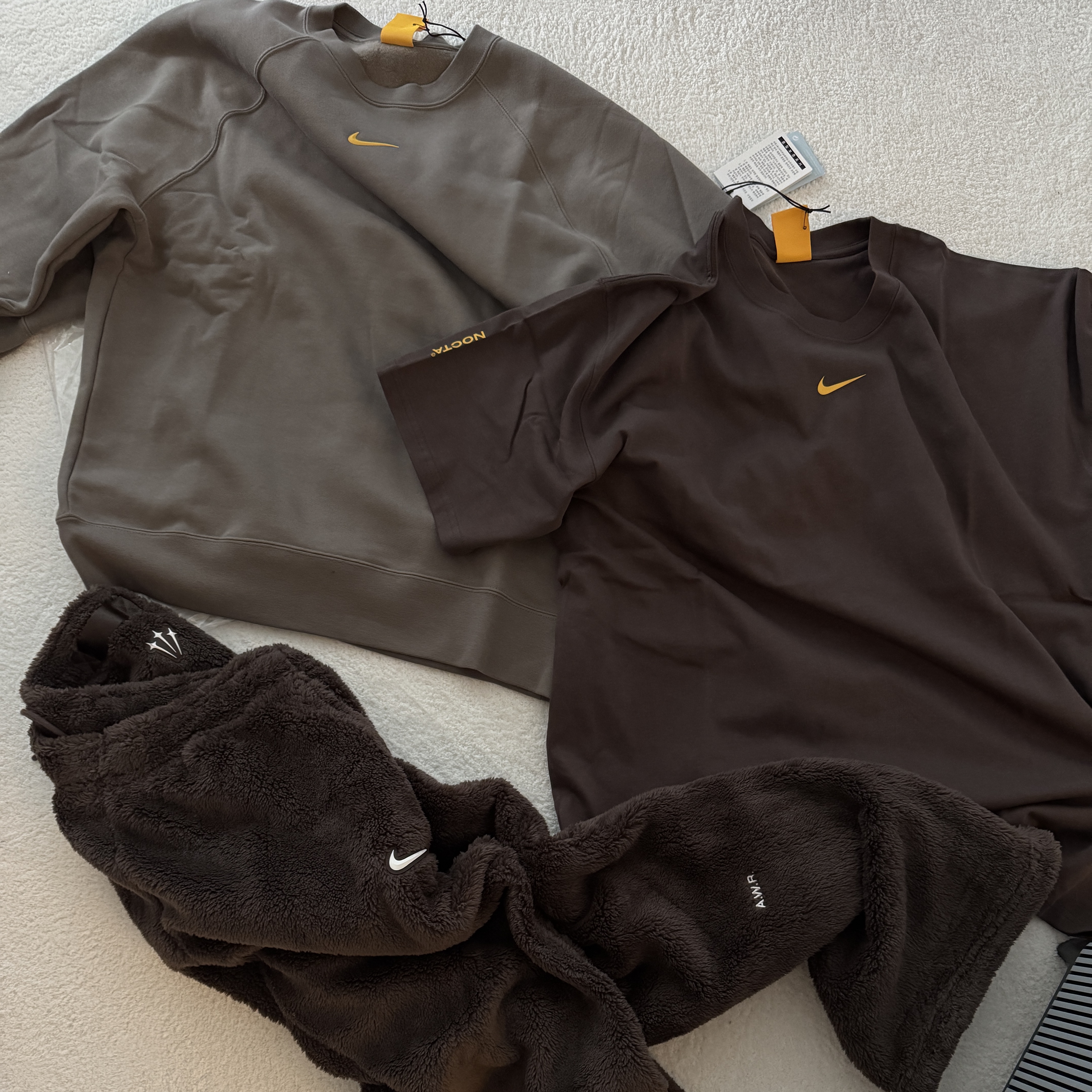 Nike x Drake Nocta CS Pants Baroque Brown Summit White - Asia 착용 스타일