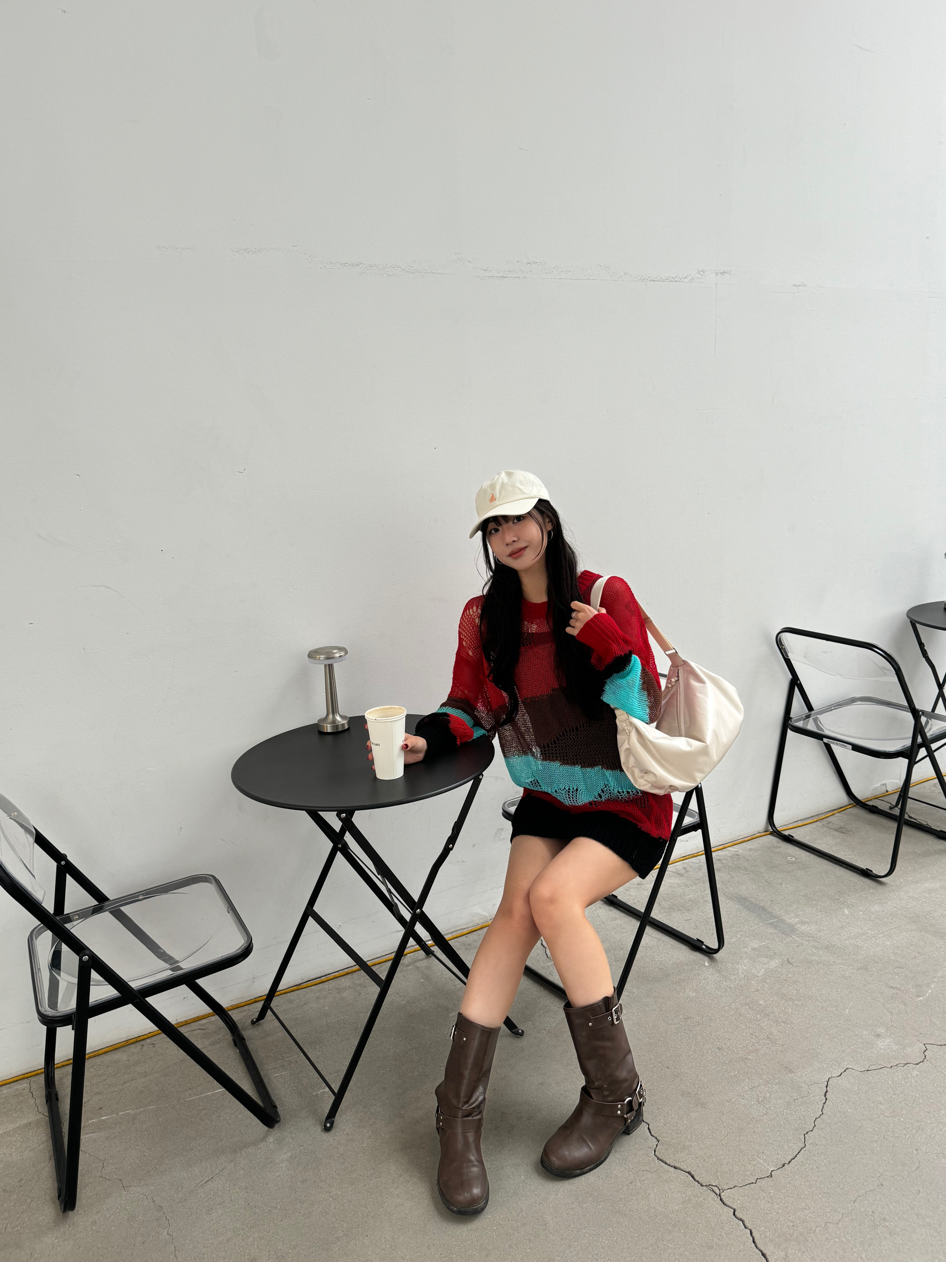 Zara x Andersson Bell Jacquard Lace Sweater Multicolor 착용 스타일 - 3