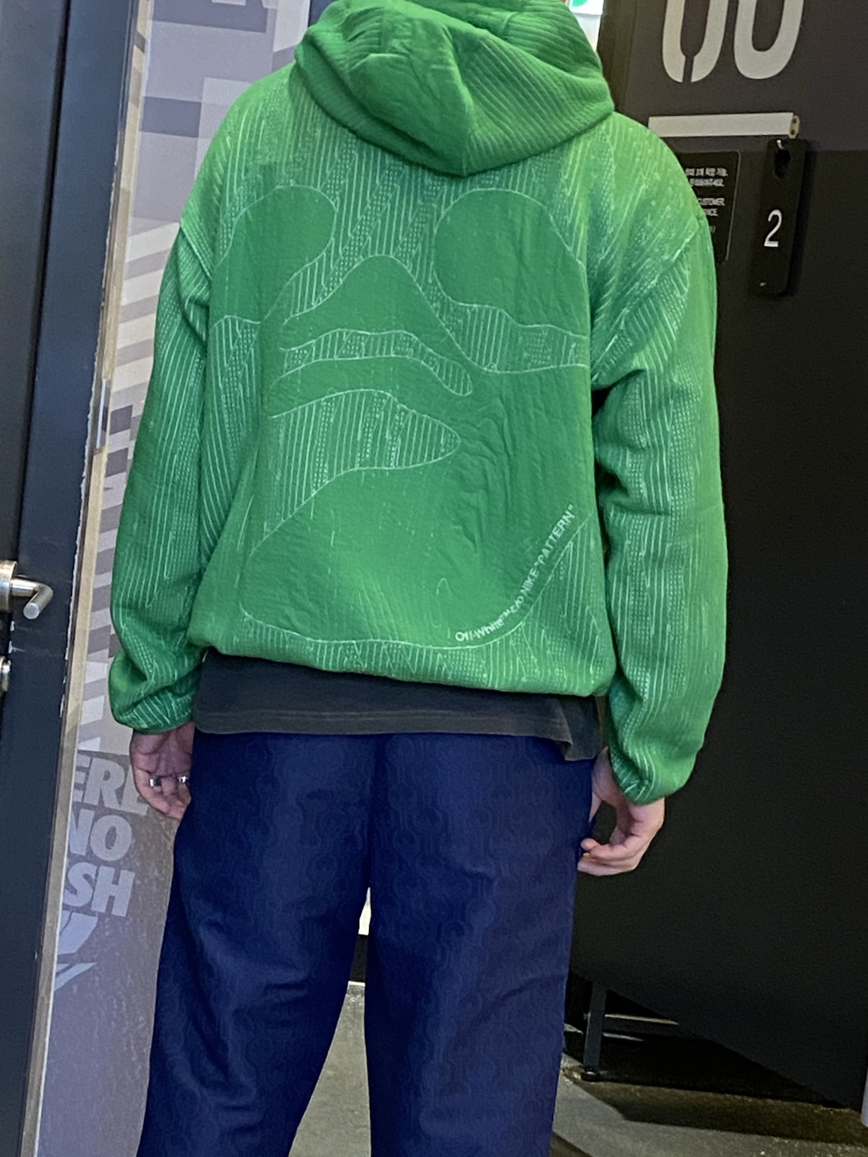 Nike x Off-White Engineered Hoodie Kelly Green - Asia 착용 스타일
