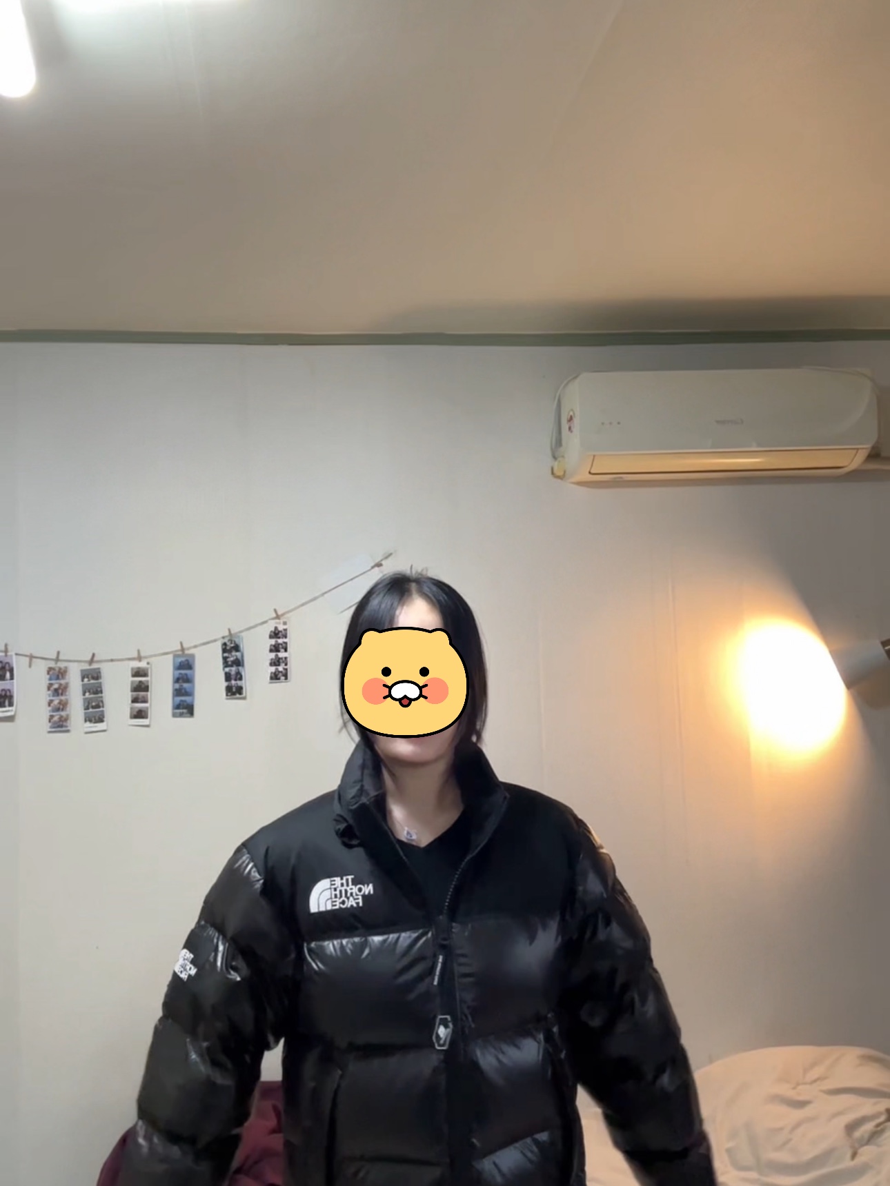 The North Face White Label Novelty Nuptse RDS Down Jacket Black 착용 스타일