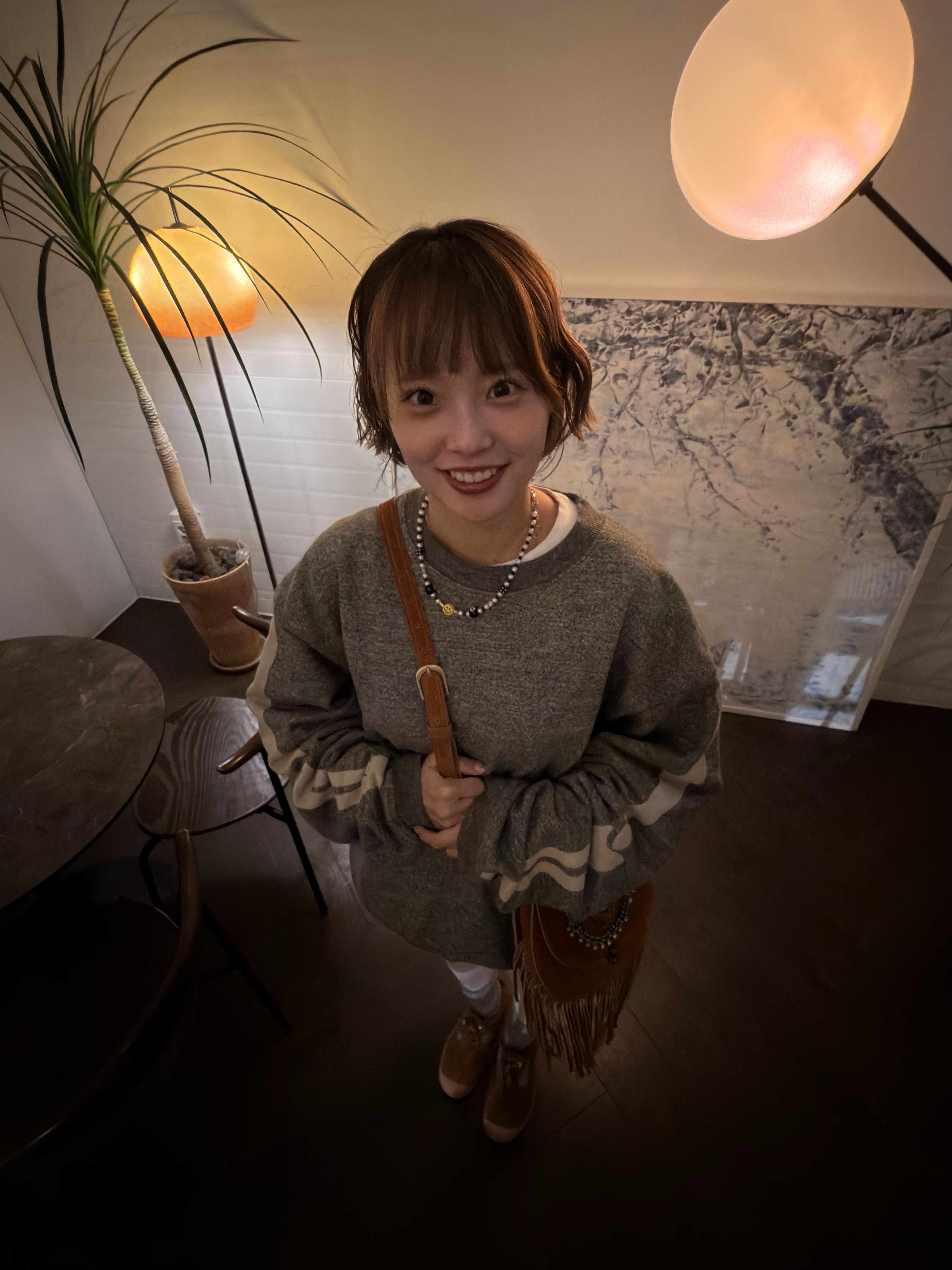 Kapital Fleece Big Crewneck Sweat Heather Charcoal 착용 스타일 - 3