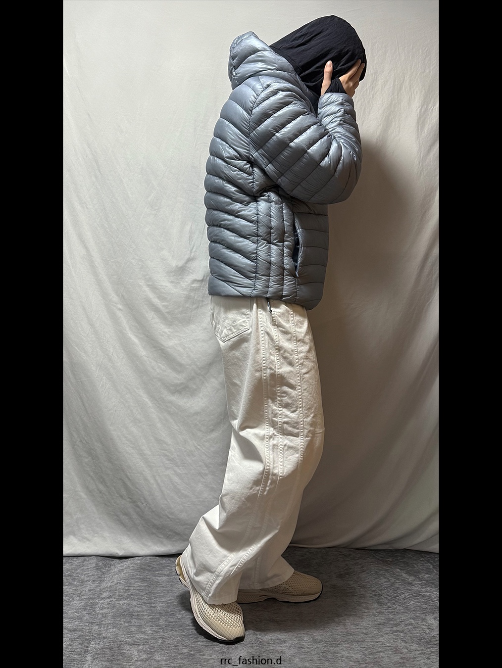 ZEROGRAM Ramona130 Goose Zerolight Jacket Light Blue 착용 스타일 - 2