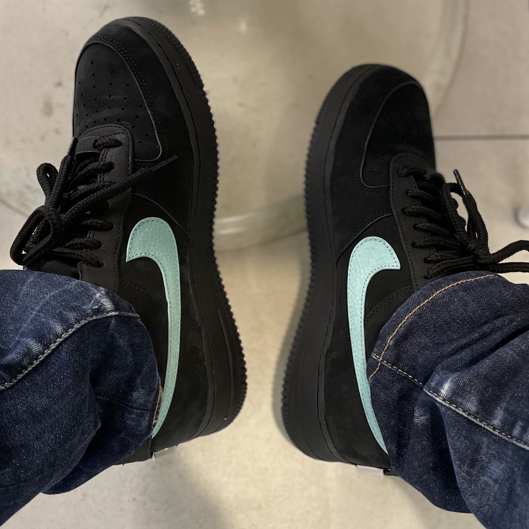 Nike x Tiffany & Co. Air Force 1 Low SP 1837 착용 스타일