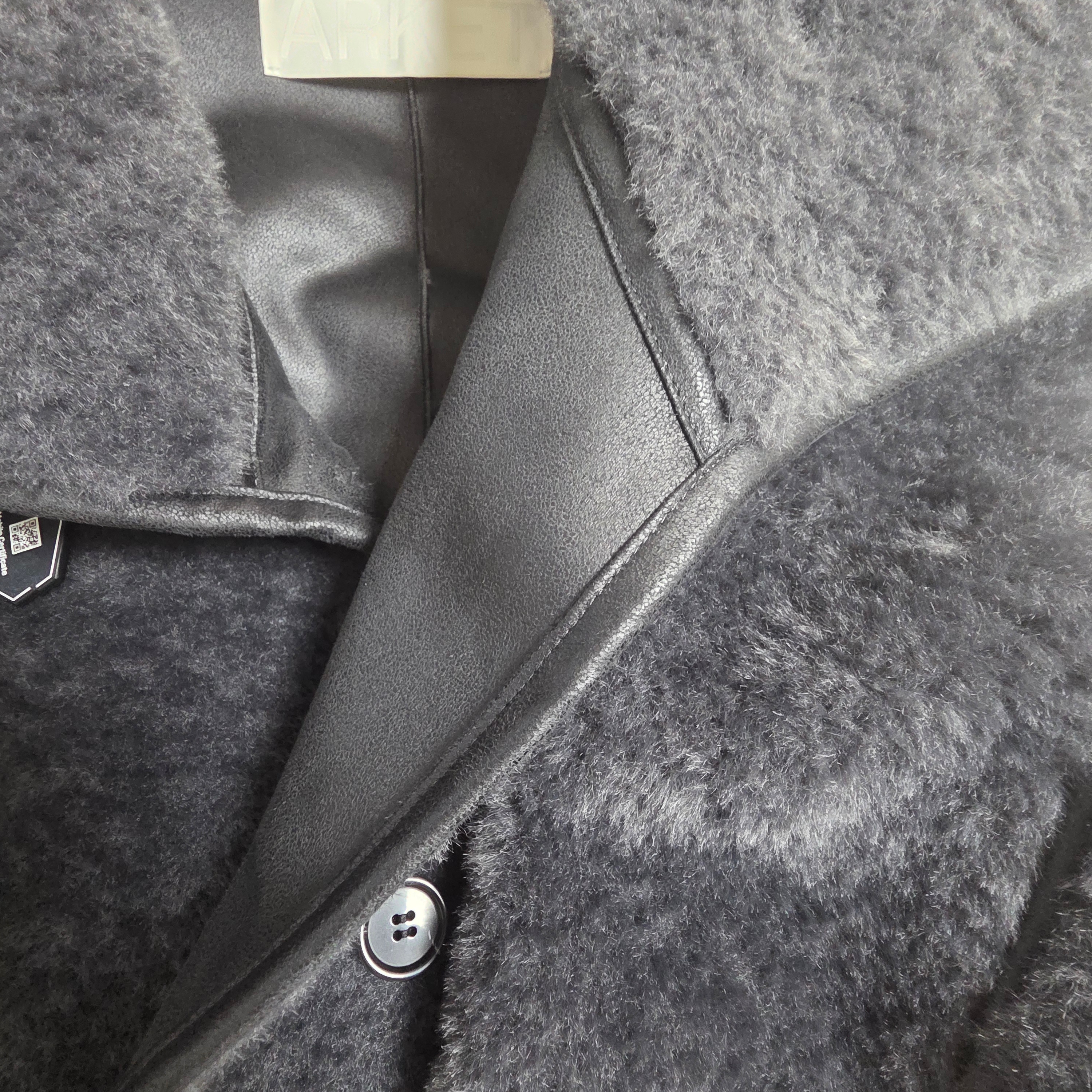 (W) Arket Short Liner Jacket Dark Grey 착용 스타일 - 2