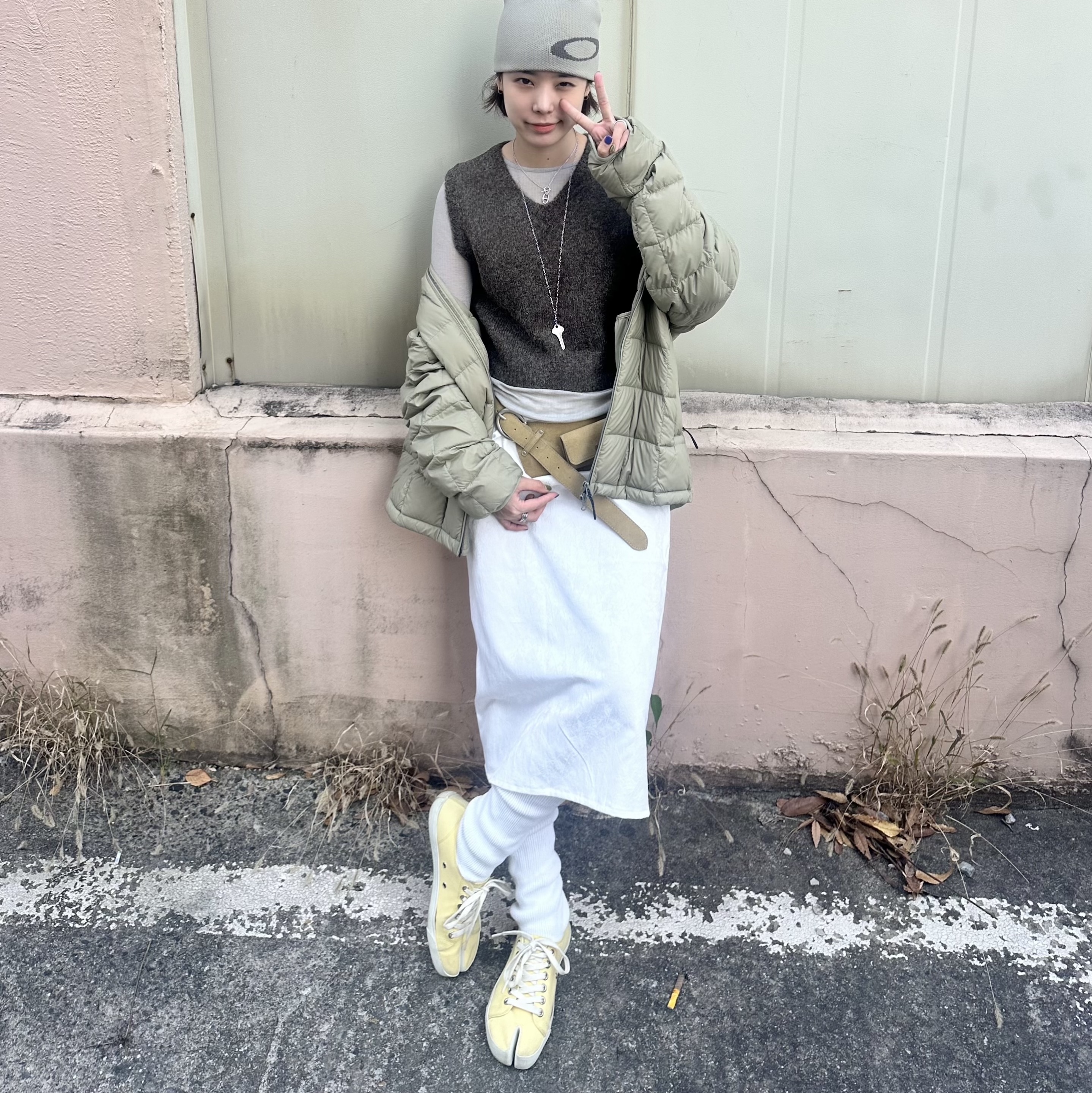 Maison Margiela Tabi Low Light Yellow 착용 스타일 - 1