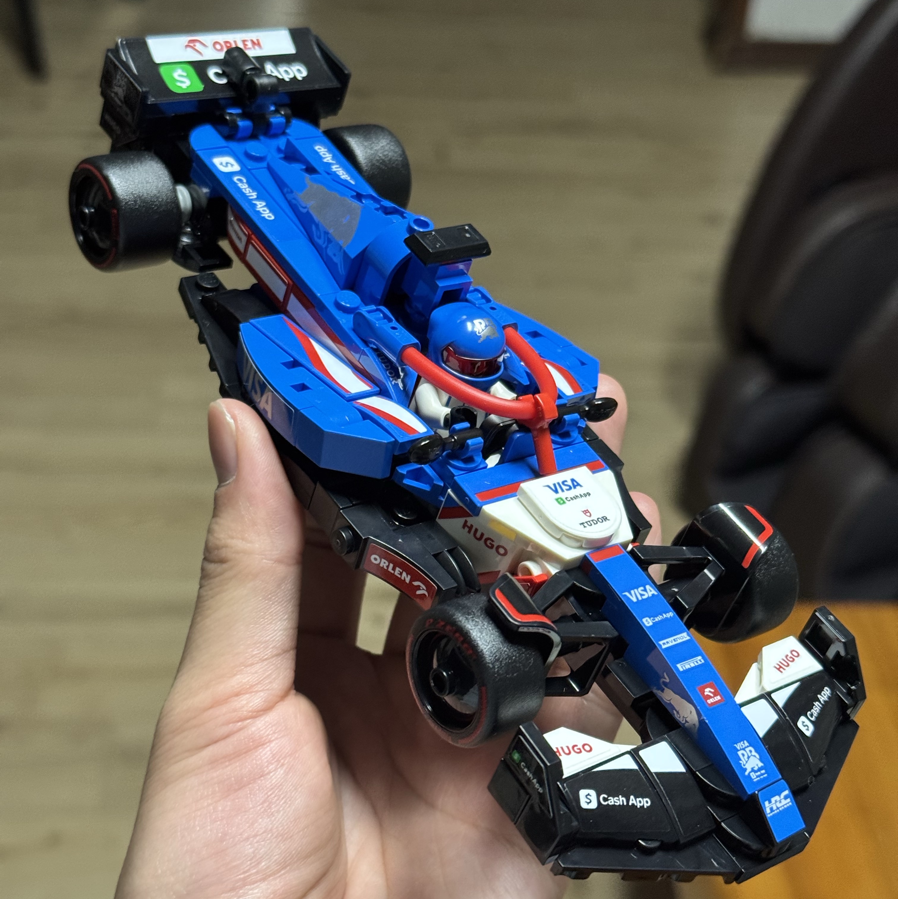 Lego Speed Champions Visa Cash App RB VCARB 01 F1 Race Car 착용 스타일 - 1