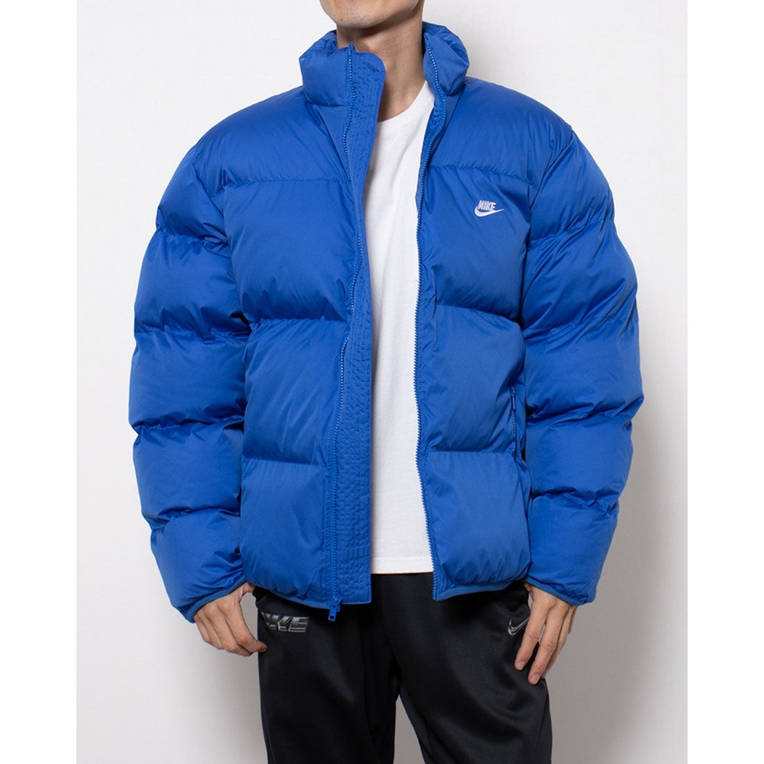 Nike NSW Puffer Jacket Game Royal White - Asia 착용 스타일