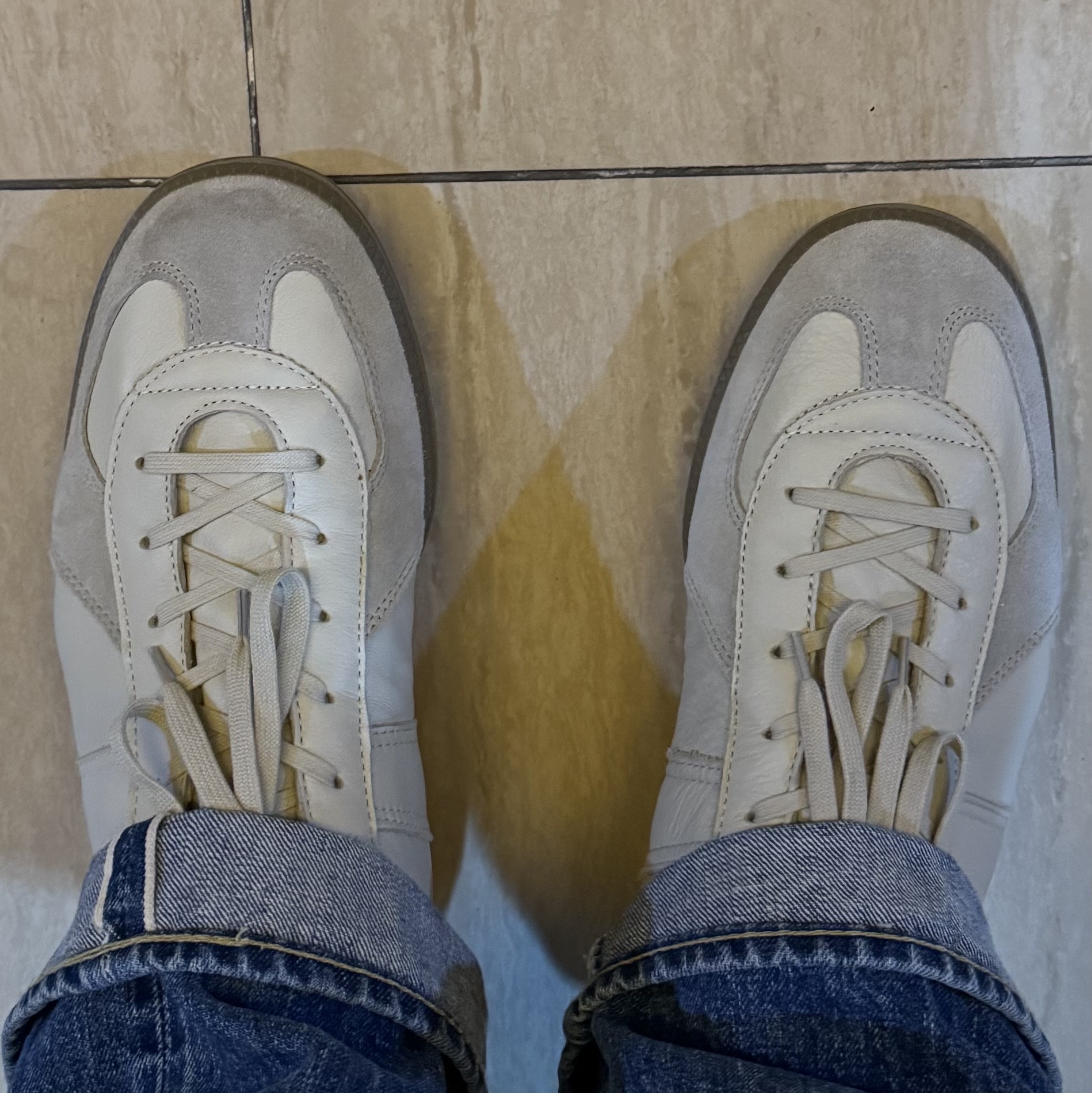 Reproduction of Found German Military Trainer 1700L Panna, Orslow 105 Standard Jeans 2 Years Wash 착용 스타일 - 1