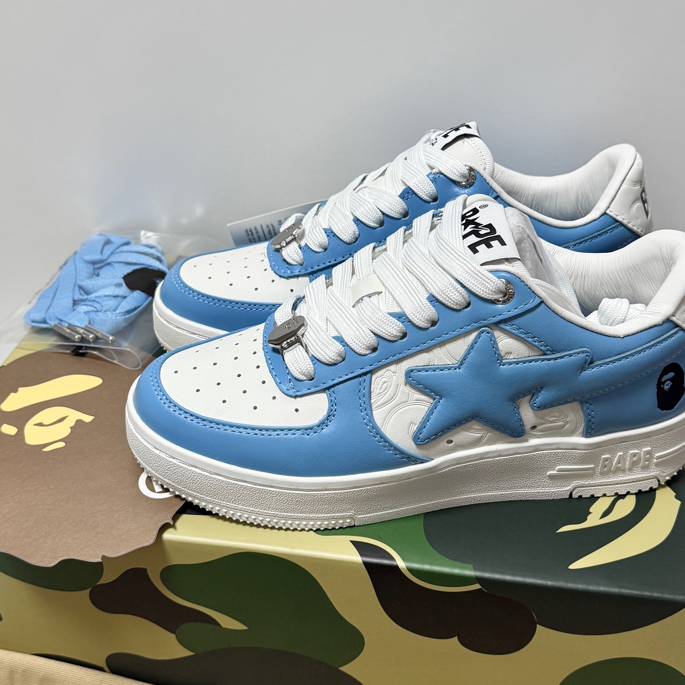 BAPE Sta #3 Blue 착용 스타일 - 1