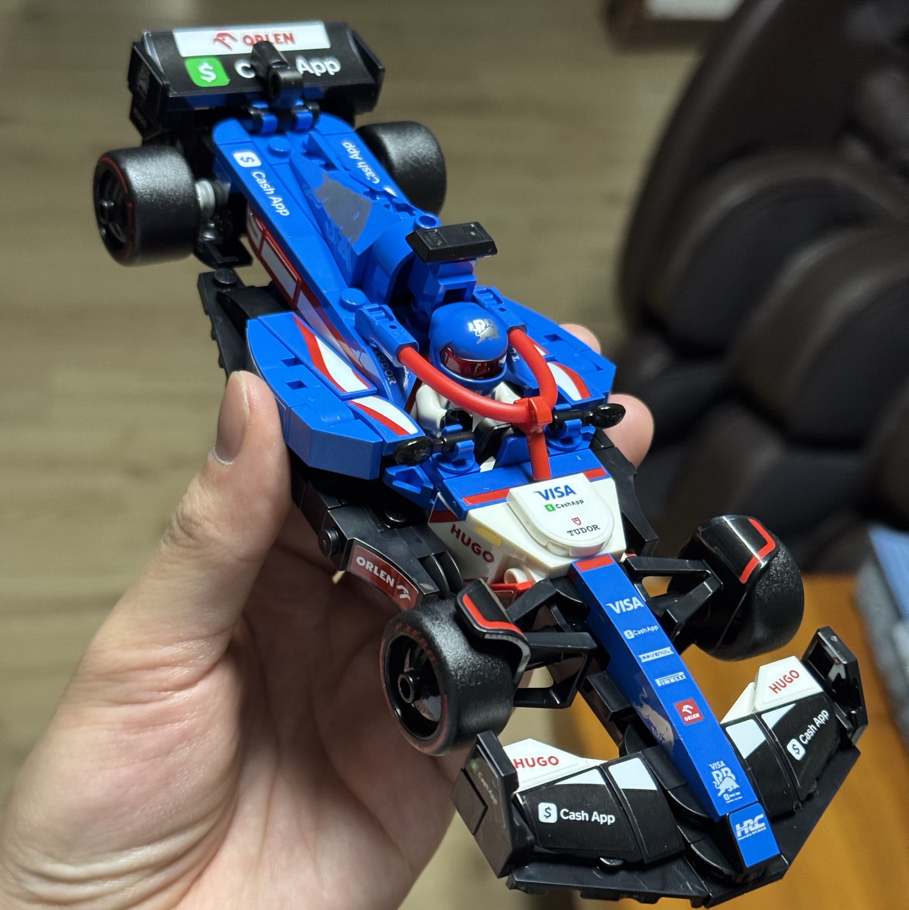 Lego Speed Champions Visa Cash App RB VCARB 01 F1 Race Car 착용 스타일 - 2