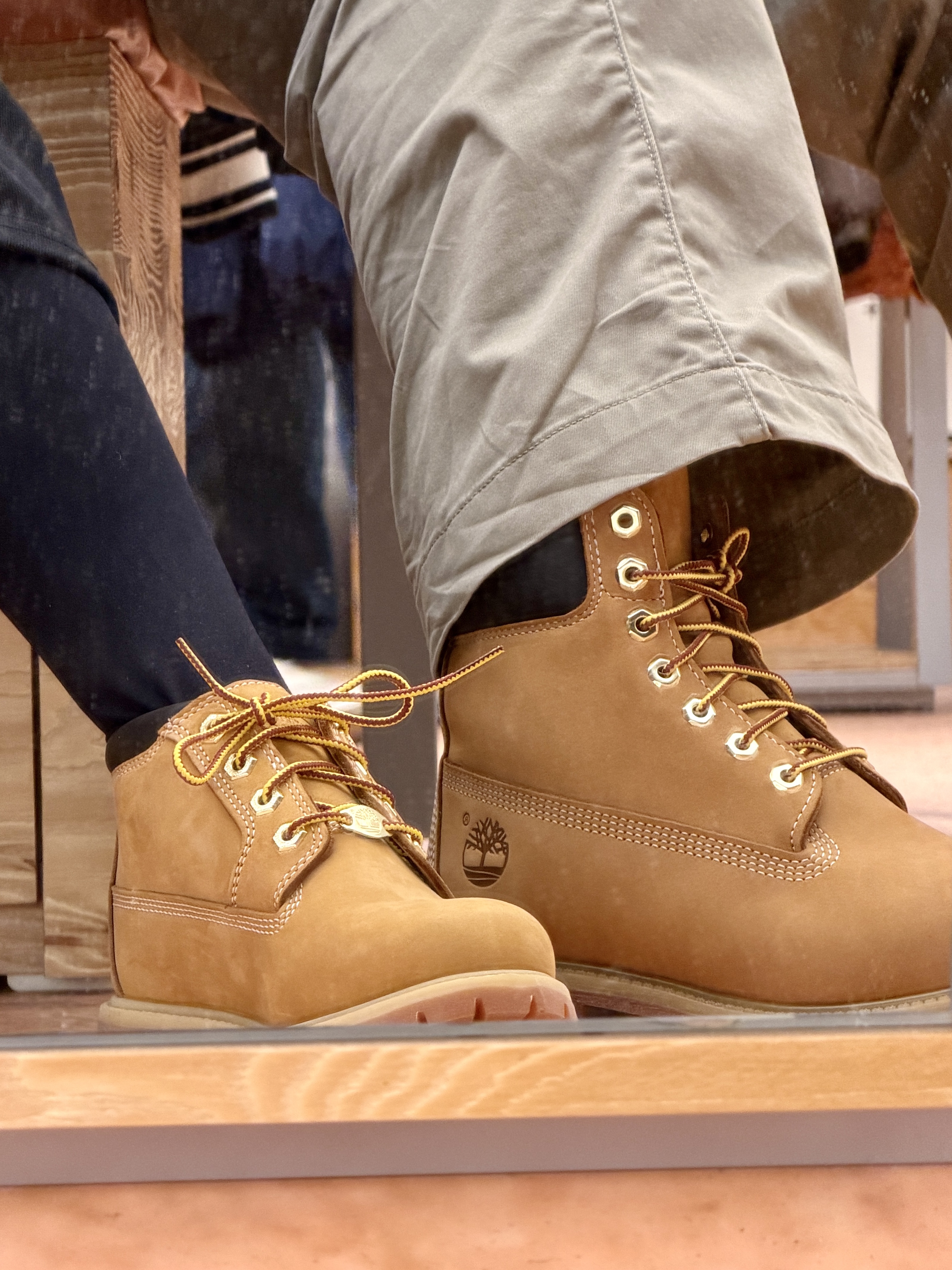 Timberland Premium 6 inch Waterproof Boot Wheat Nubuck - Wide 착용 스타일 - 2