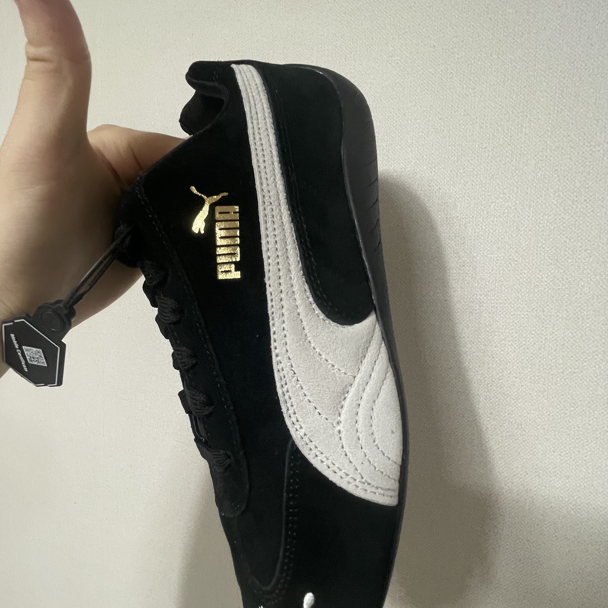Puma Speedcat OG Black White 착용 스타일 - 3