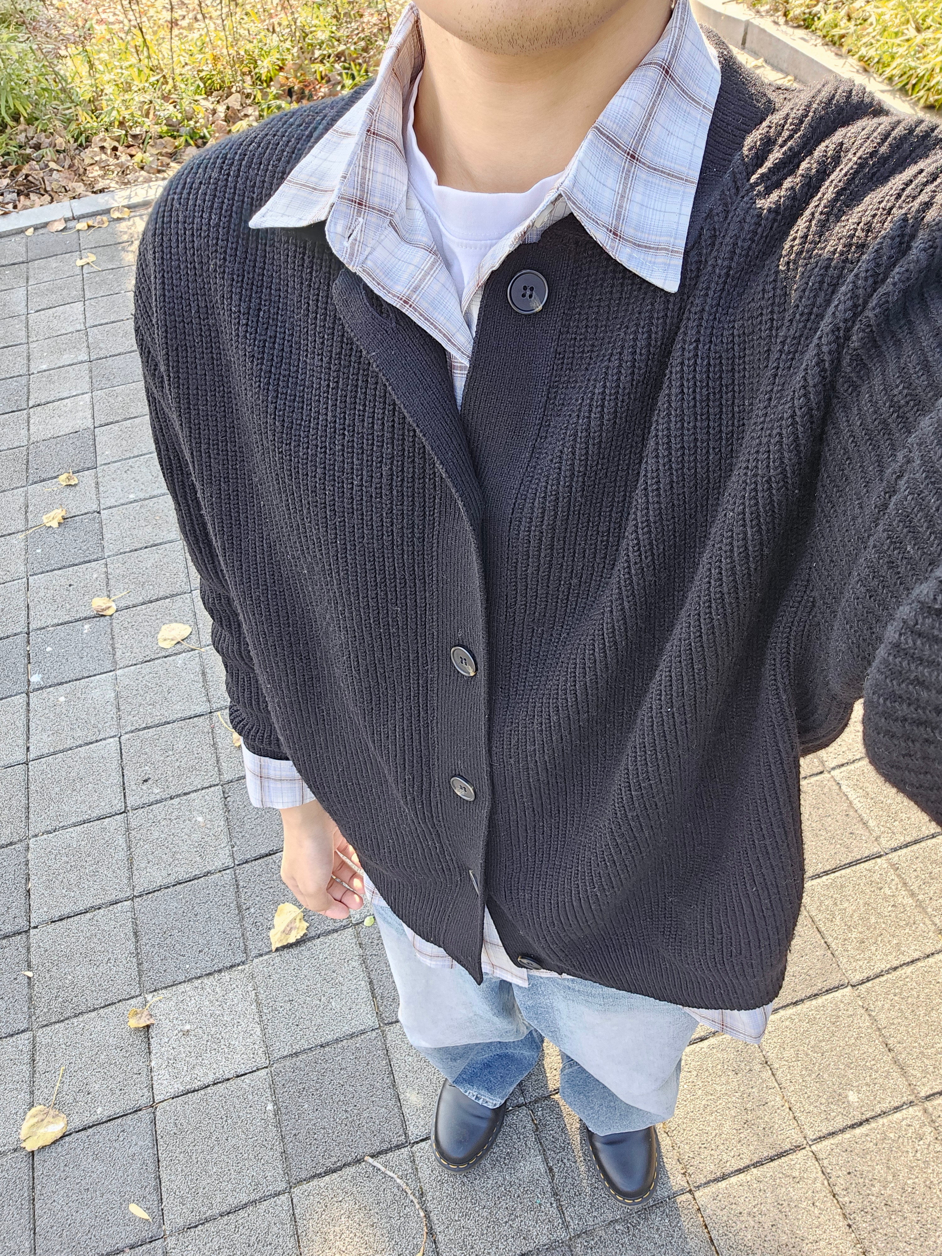 Casio LTP-V007L-7B2, Dr. Martens 1461 Smooth Black 착용 스타일 - 2