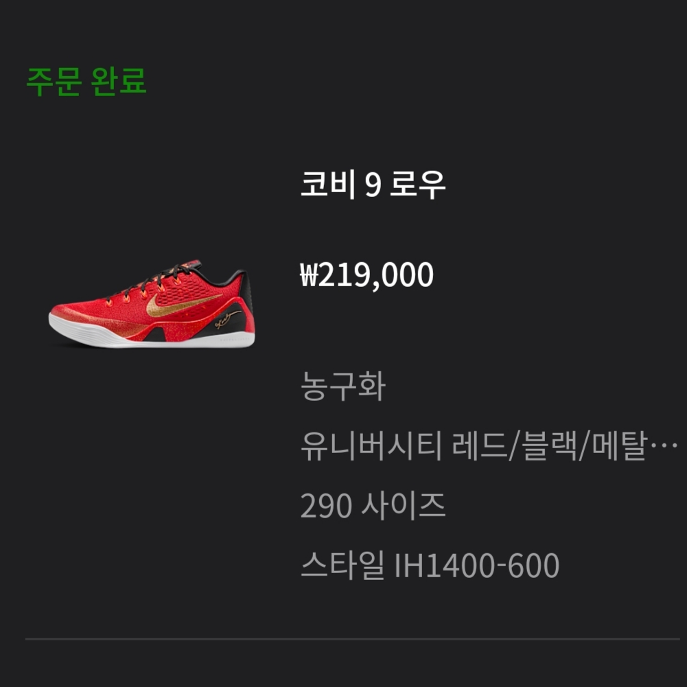 Nike Kobe 9 Low Protro EM University Red and Metallic Gold 착용 스타일