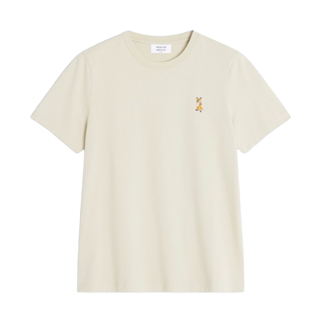 PW00122KJ7026-0303 (W) Maison Kitsune Lady Fox Regular T-Shirt Feather Beige