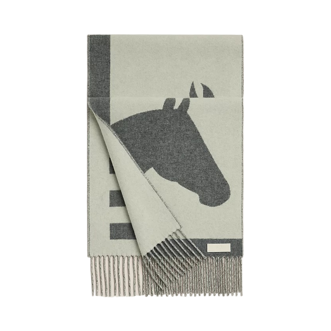 에르메스 카작 러브스토리 머플러 그리 클레르 이보아르(Hermes Casaque Love Story Muffler Gris Clair Ivoire) - 1