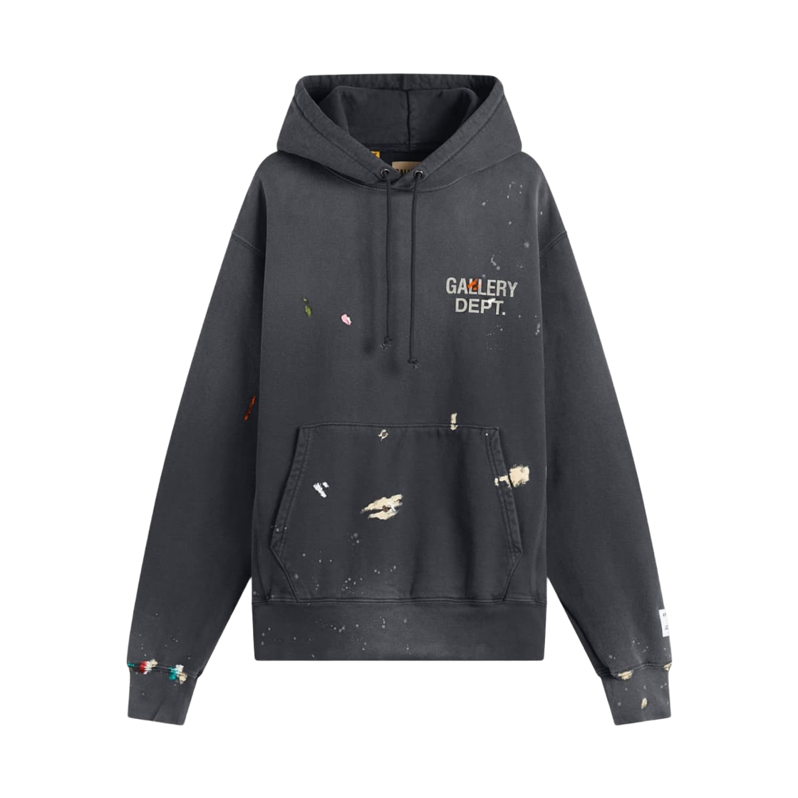 갤러리 디파트먼트 페인트 로고 후드 빈티지 블랙(Gallery Dept. Paint Logo Hoodie Vintage Black)