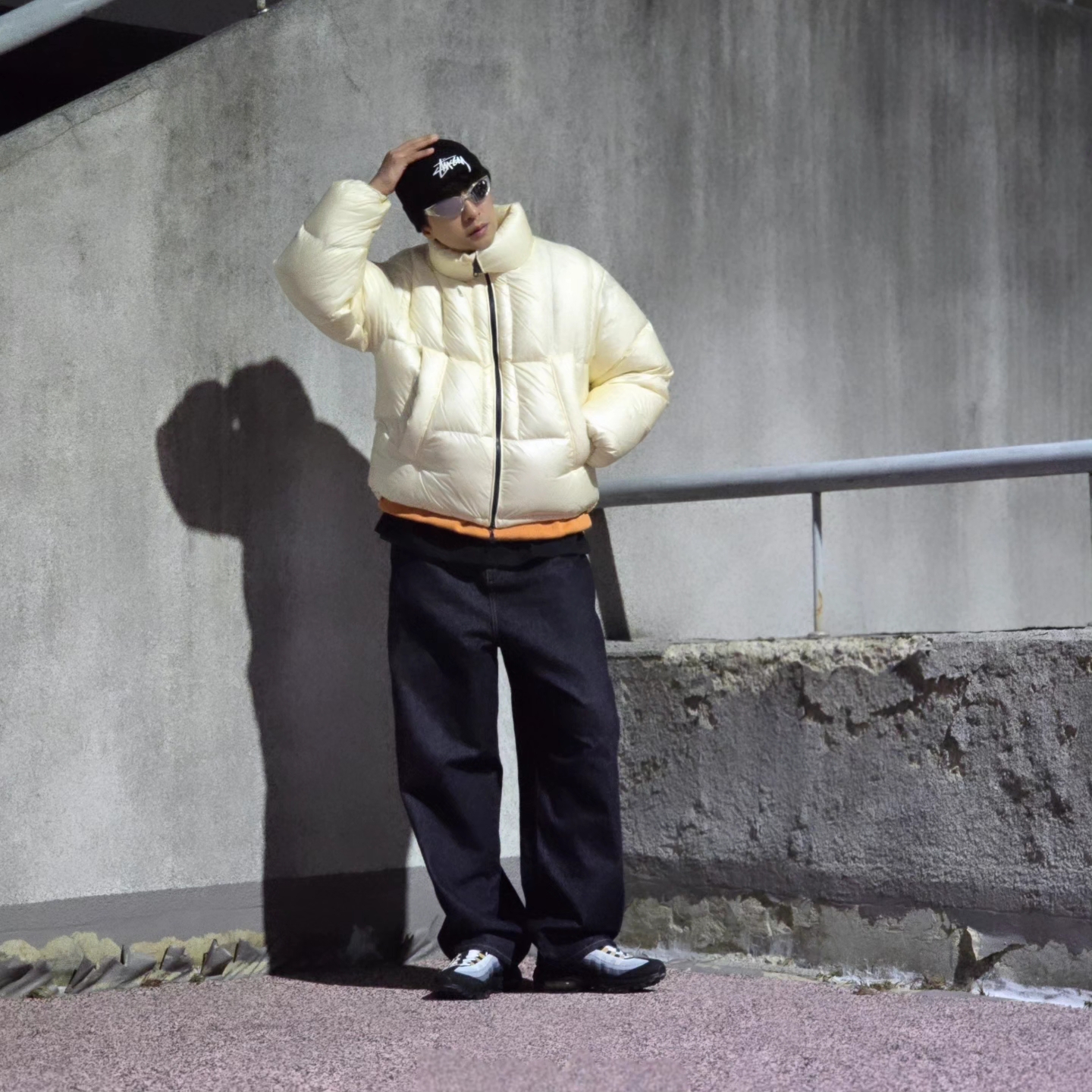 Stussy Big Stock Cuff Beanie Black, Stussy Big Stock Cuff Beanie Black 착용 스타일 - 3
