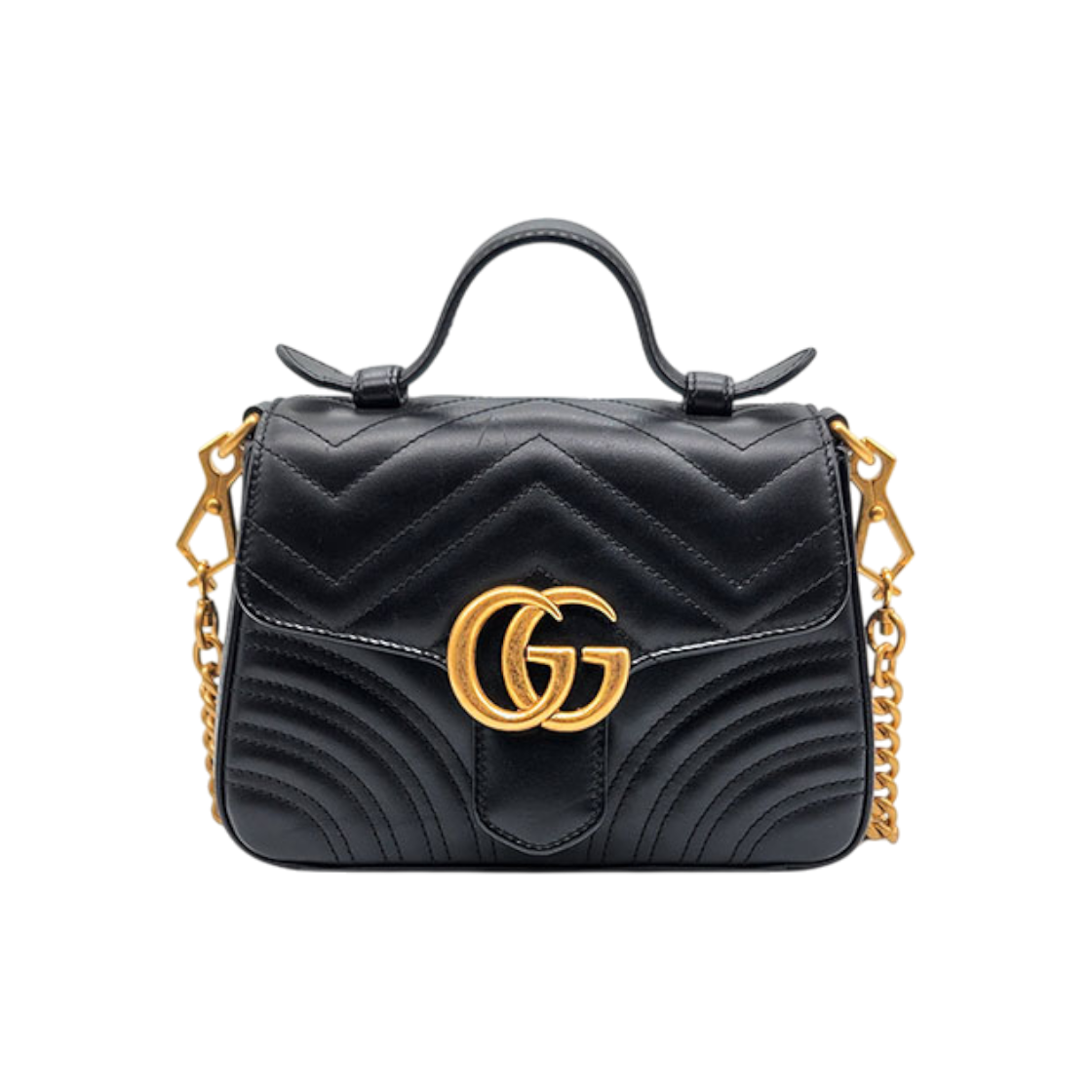 ITQ2GITKK4JI Gucci Marmont Mini Top Handle Shoulder Bag