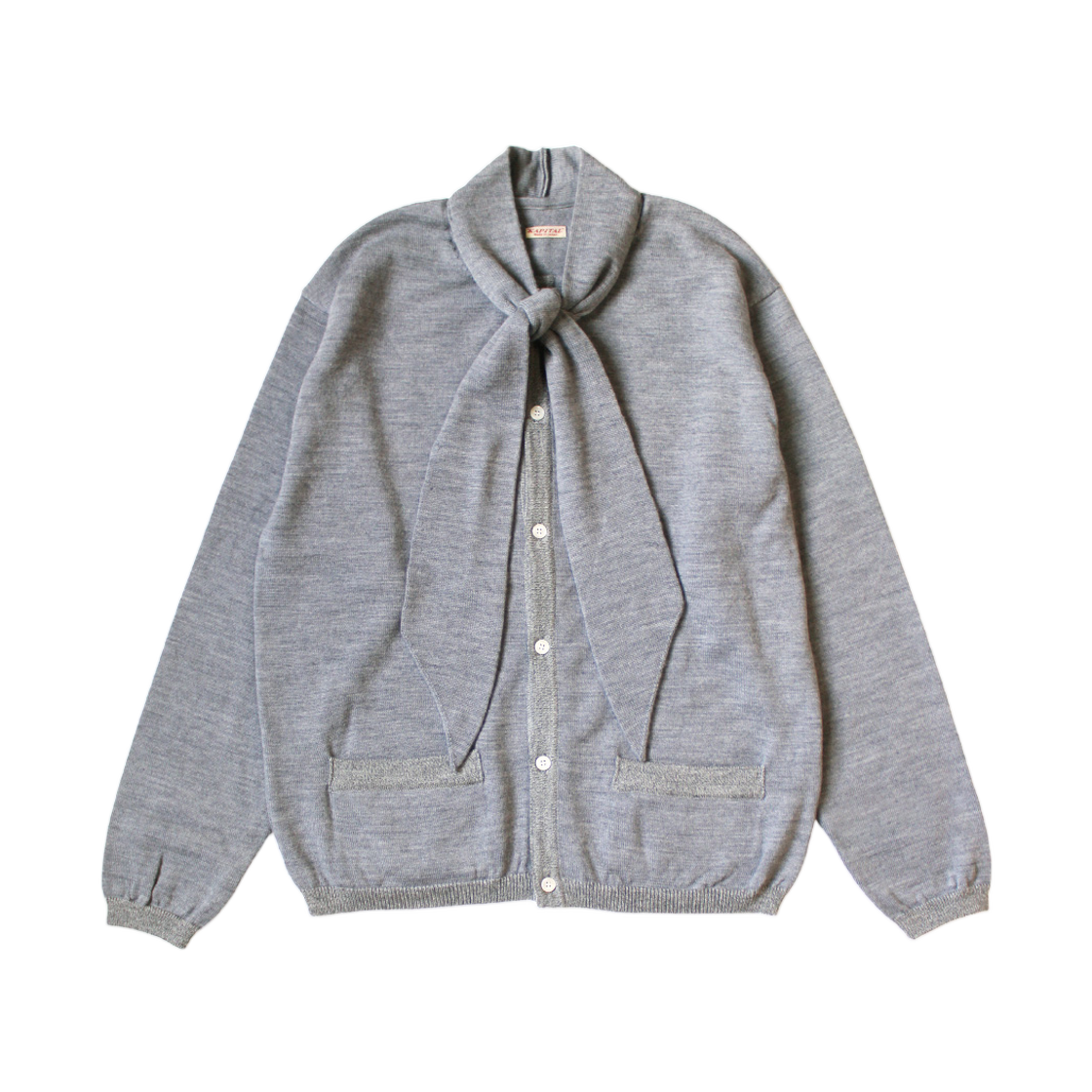 캐피탈 12G 니트 보우타이 가디건 M's 그레이(Kapital 12G Knit Bowtie Cardigan M's Gray) - 1