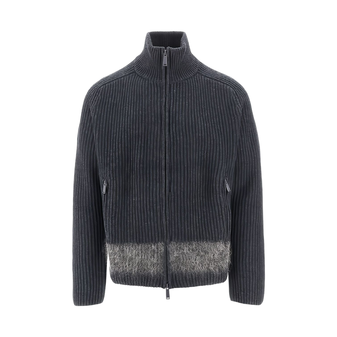 디스퀘어드2 하이넥 집업 가디건 그레이(Dsquared2 High Neck Zip Up Cardigan Grey)