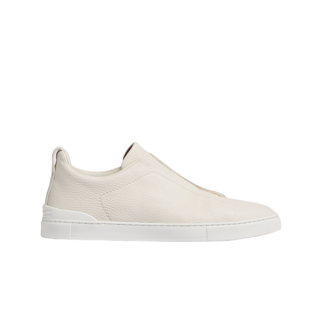 LHCVO-S4667Z-PAN Zegna Deerskin Triple Stitch Sneakers White
