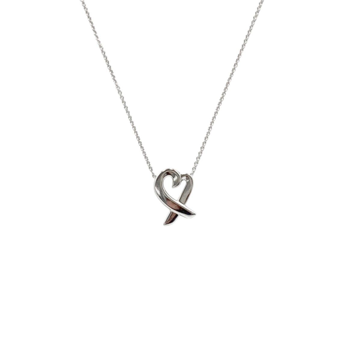 ITRAABV8EQ6Q Tiffany Paloma Picasso Loving Heart Necklace 2.6g Full Set No. 87