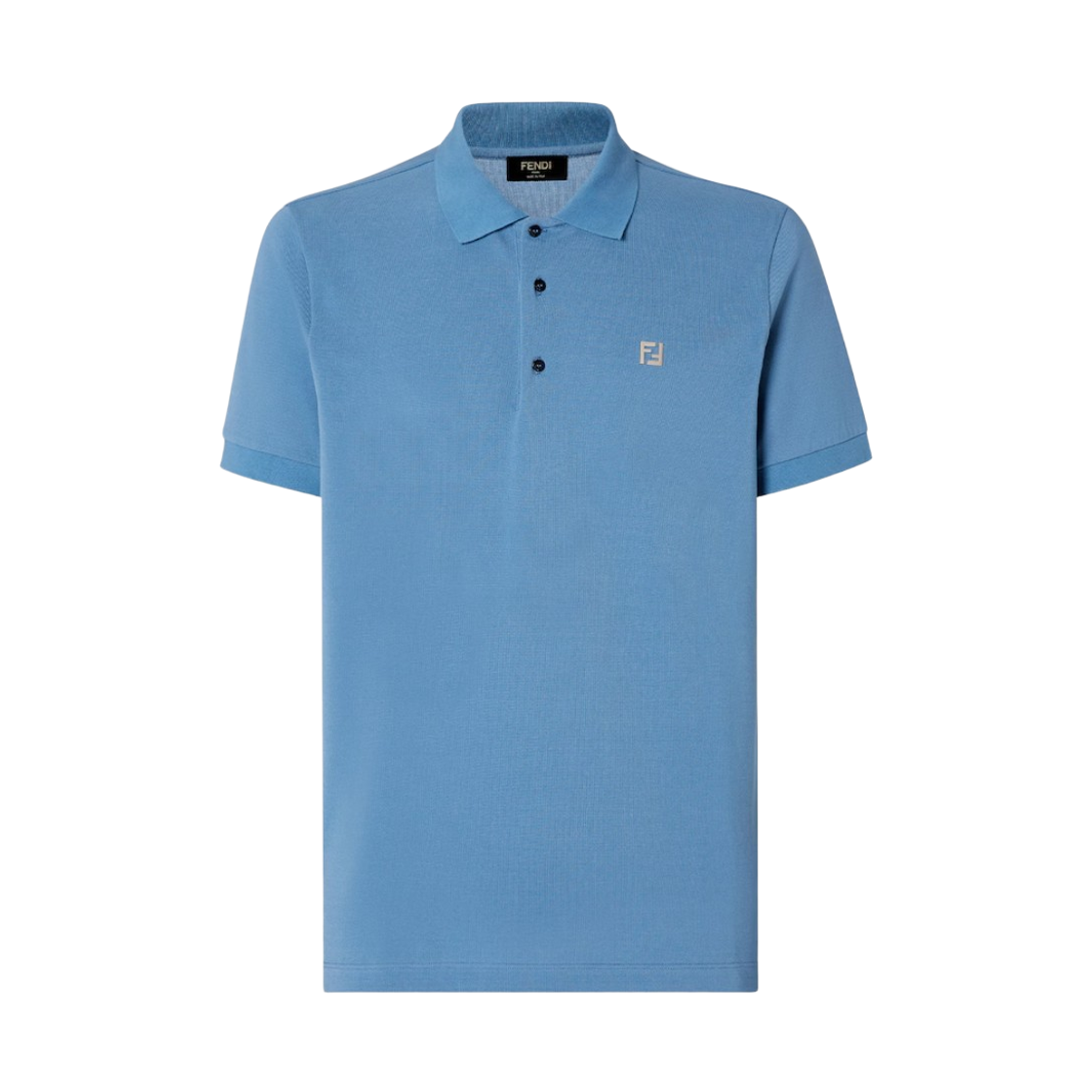 FY0985AUA5F0U6K Fendi Pique Polo Shirt Light Blue