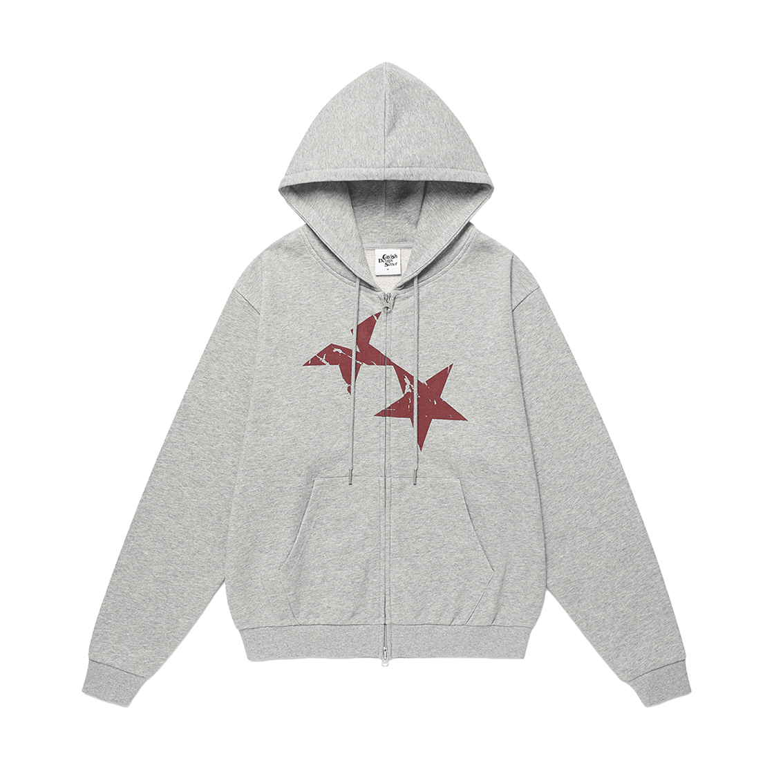 CV2FFUM498AGR CAVISH Twin Star Zip Up Hoodie Grey