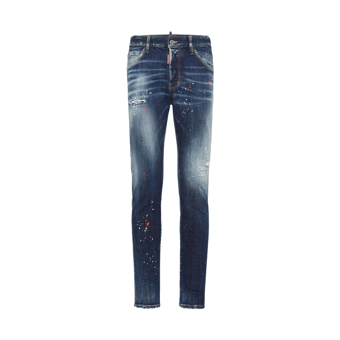 S74LB1732S30664470 Dsquared2 Medium Red Spots Wash Cool Guy Jeans Blue