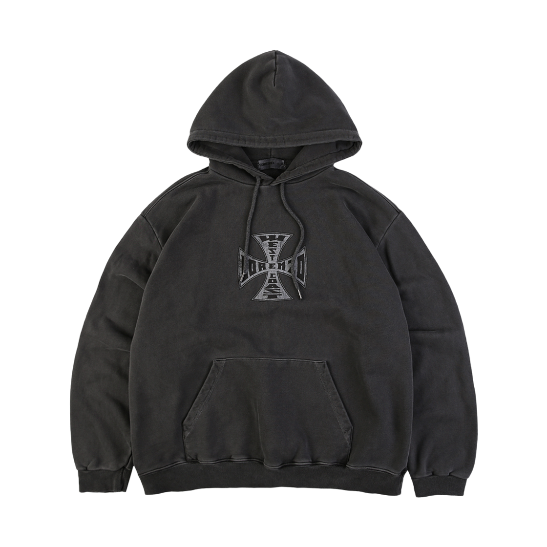 에이펙스디자인 로렌조 로고 후드-피그먼트 블랙(ApexDesign Lorenzo Logo Hoodie-Pigment Black)