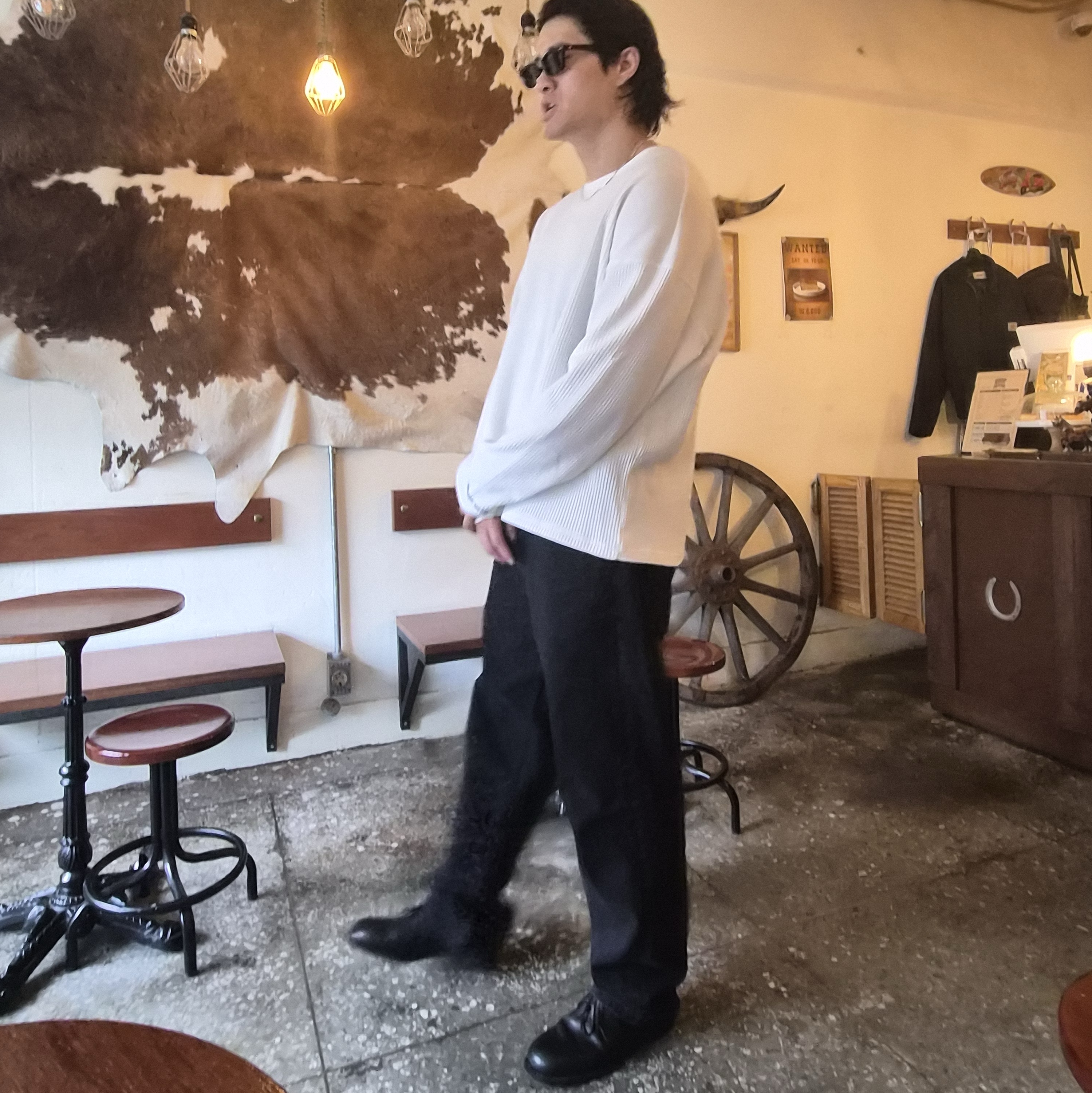 Guidi 992X Horse Full Grain Leather Derby Black 착용 스타일 - 2
